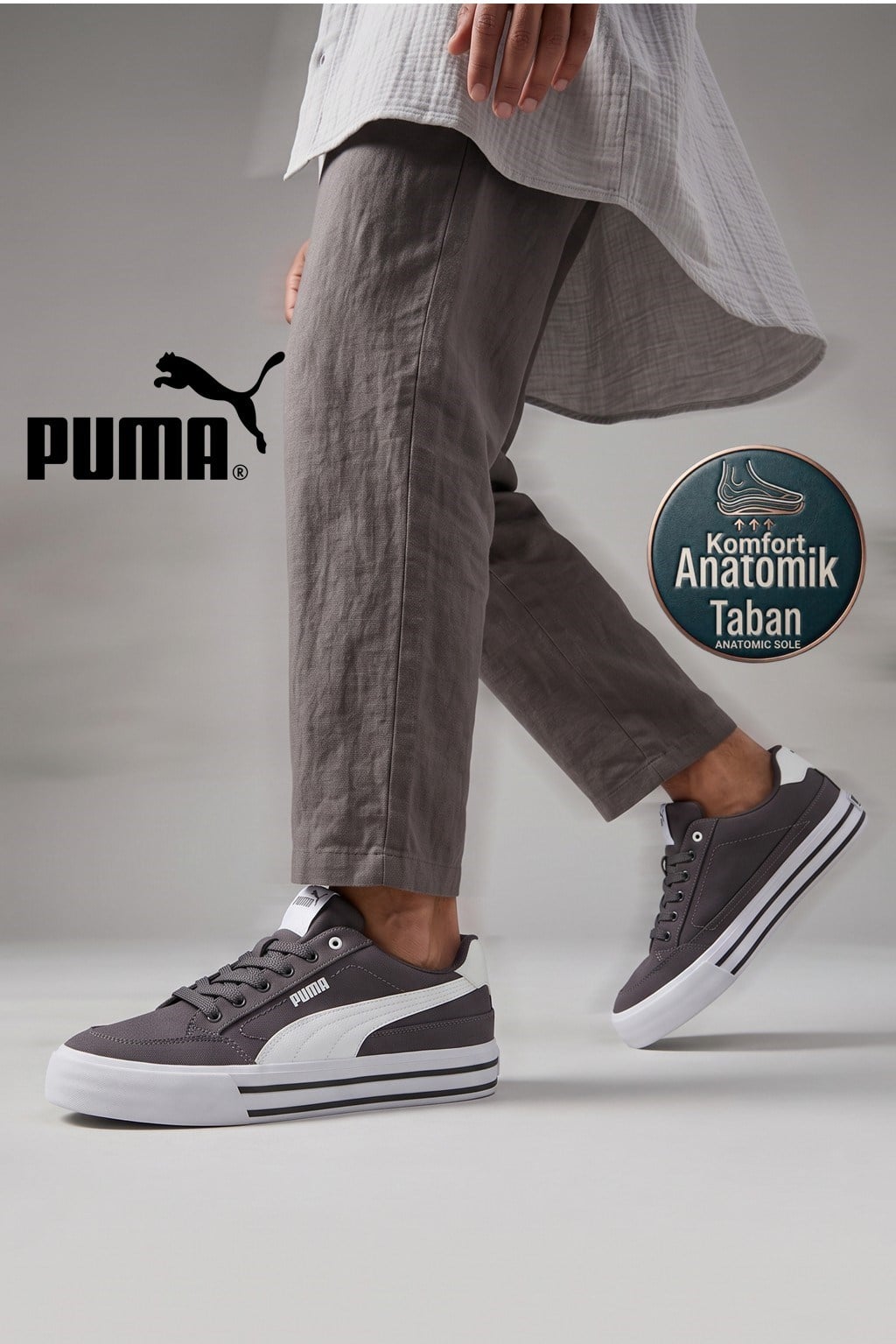 Puma Court Classic Vulc FS Beyaz Siyah Erkek Sneaker Günlük Spor Ayakkabı 396353-02