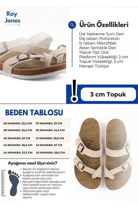 Roy Jones 7010 SunnyStride Unisex Gold Günlük Terlik