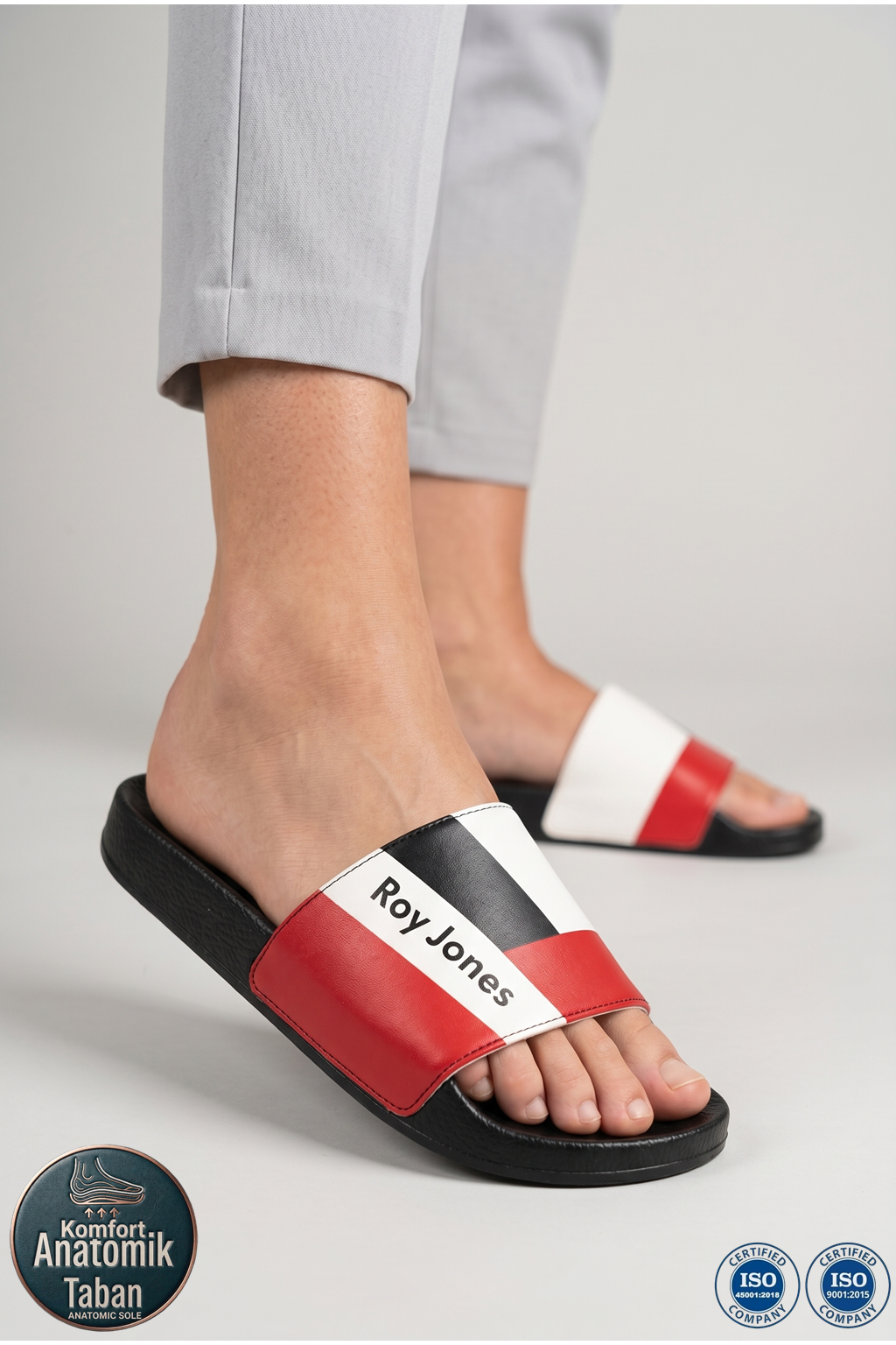 Roy Jones 8300 Unisex Beyaz Slider Günlük Plaj Havuz Terlik
