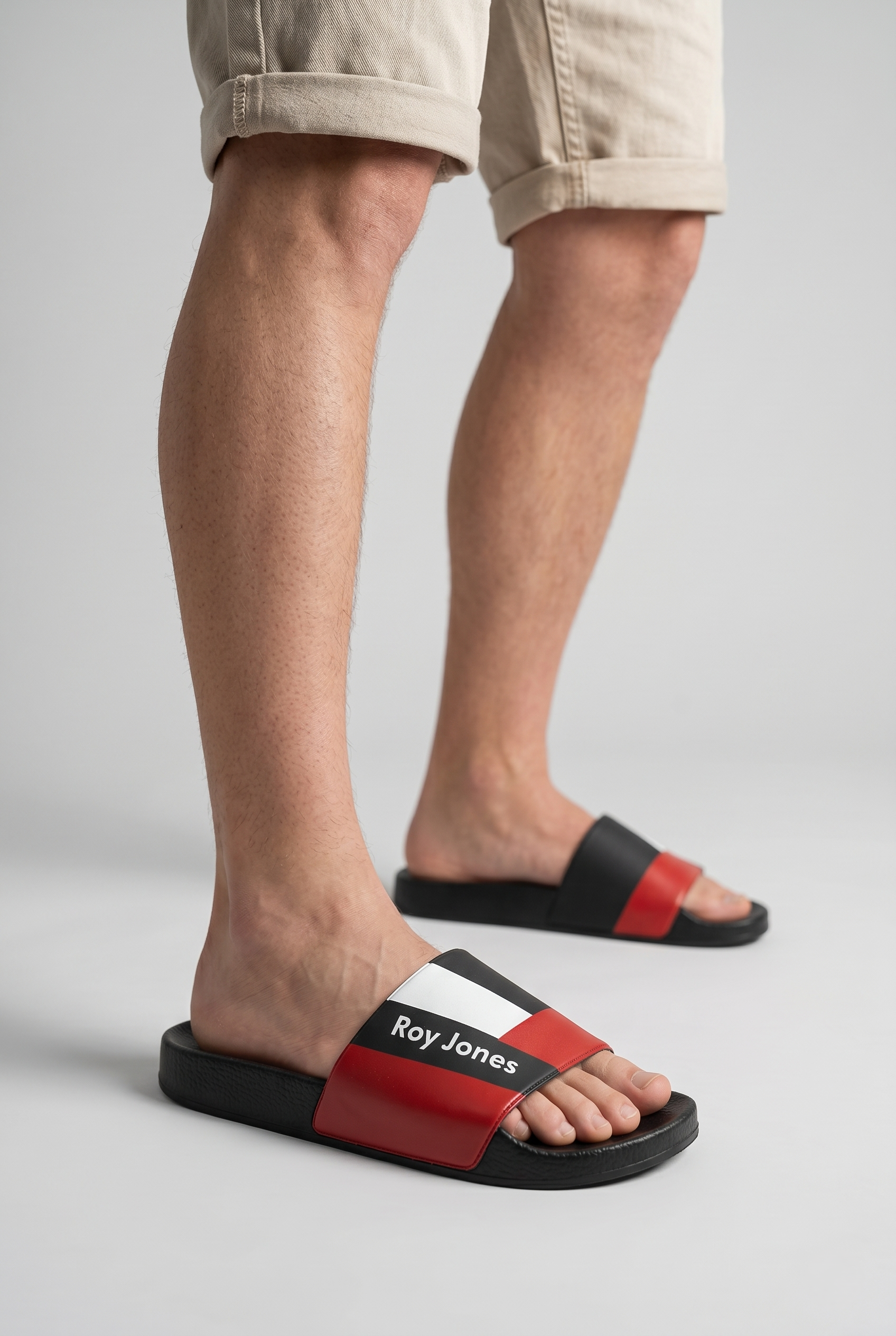 Roy Jones 8300 Unisex Siyah Slider Günlük Plaj Havuz Terlik