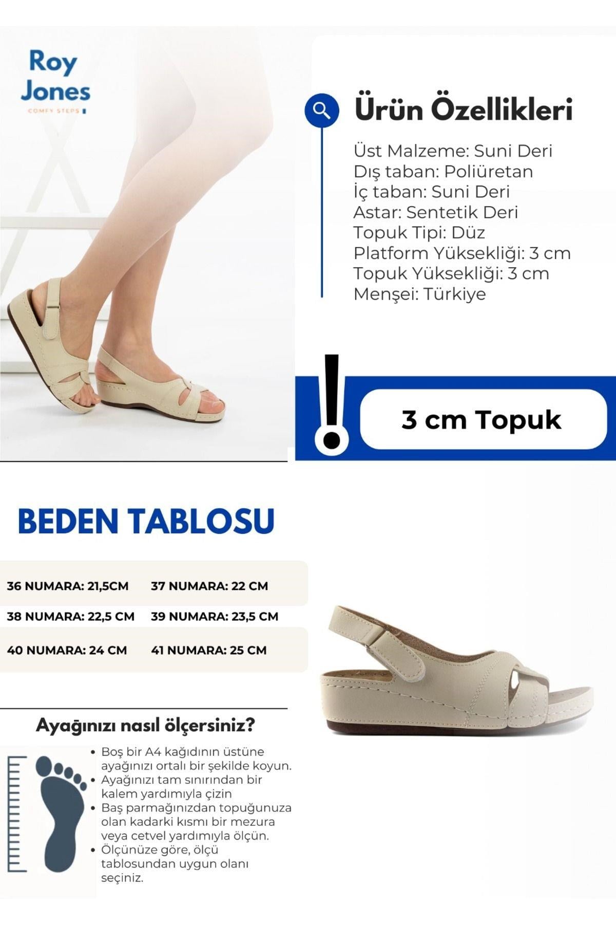 Roy Jones Kadın Bej Günlük Sandalet 1817