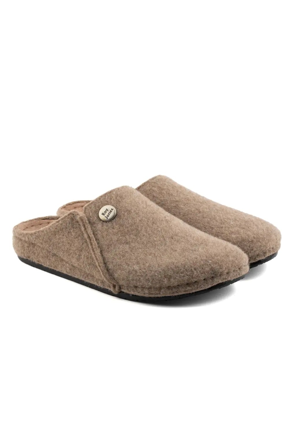 Roy Jones Unisex Bej İtalyan Keçe Terlik 6800
