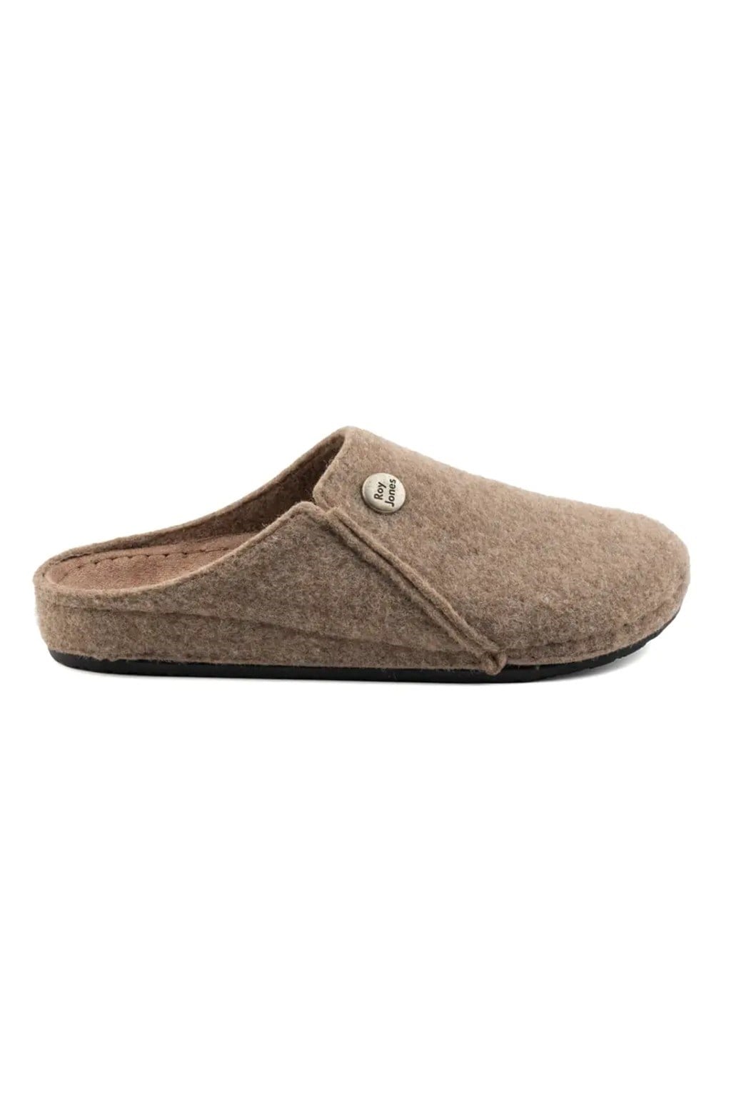 Roy Jones Unisex Bej İtalyan Keçe Terlik 6800