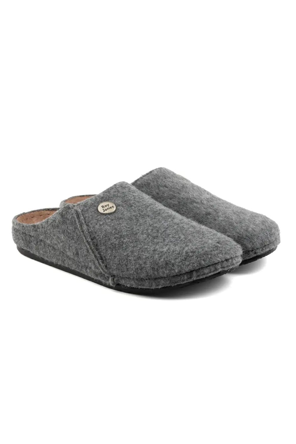 Roy Jones Unisex Gri İtalyan Keçe Terlik 6800