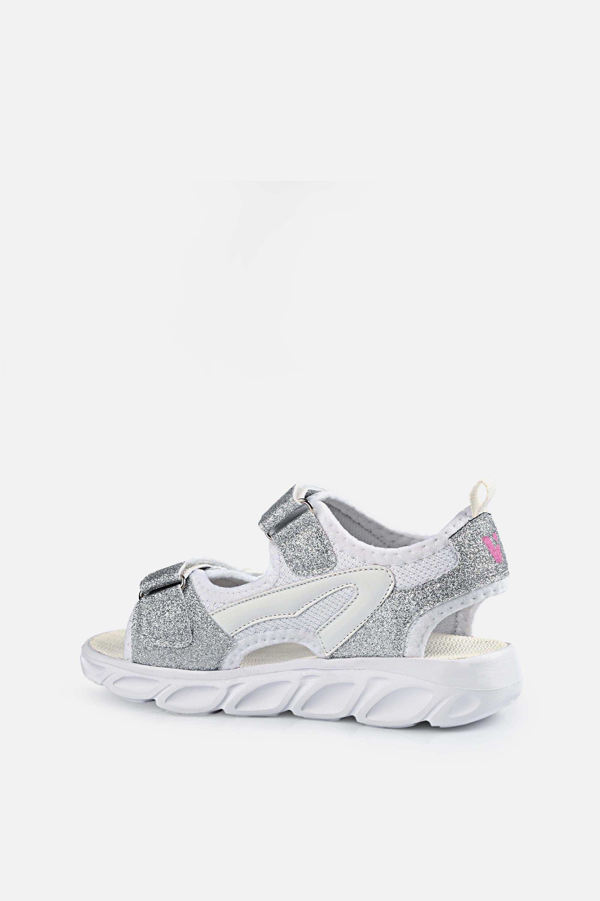 Vicco 332.B21Y.189-11 Roy Işıklı Cırtlı Beyaz Çocuk Sandalet v1