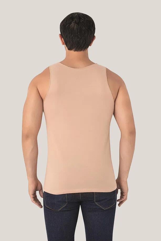 05355 Dewberry Mens Invisible Nude Color Undershirt-TEN RENGİ