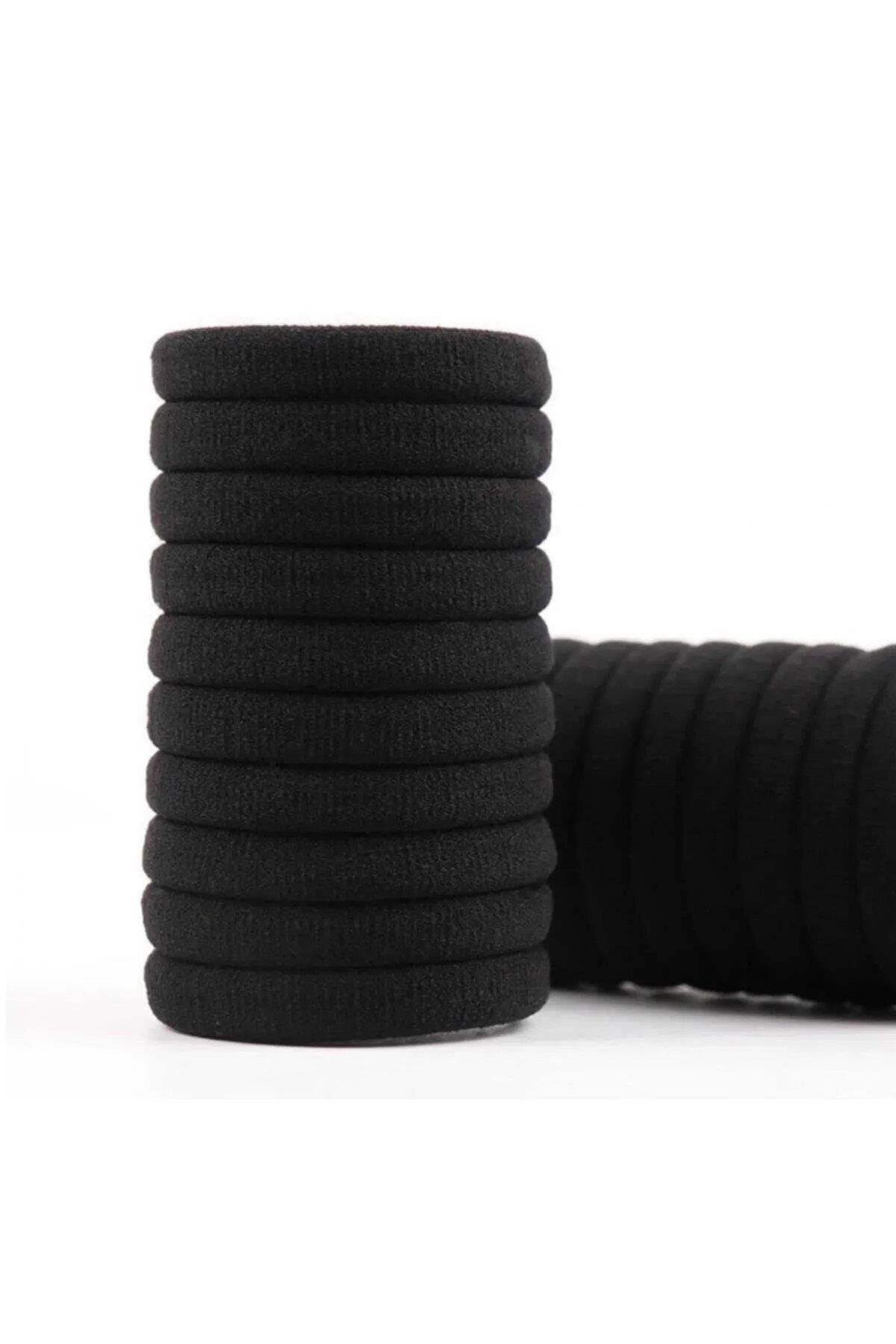06891 Dewberry Set of 100 Elastic Hair Ties-SİYAH