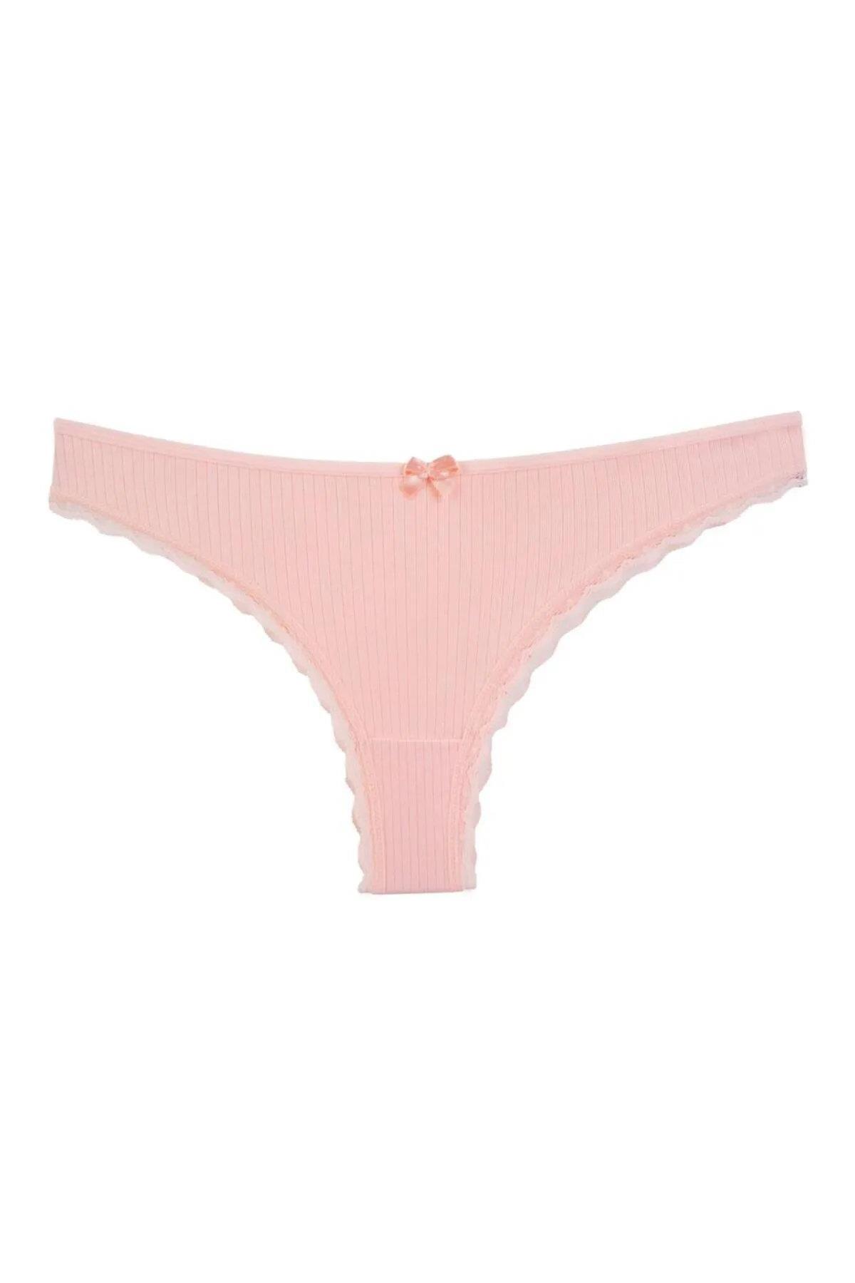 09652 Dewberry Womens Panties Brazillian 5 Pack Lycra Lace-ÇOK RENKLİ