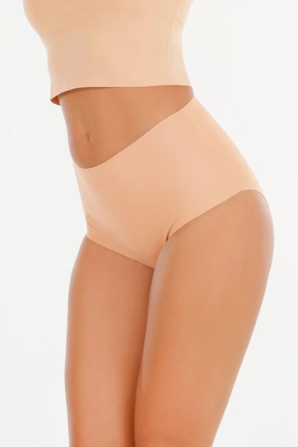 09653 Dewberry Womens High Waist Laser Cut 3 Piece Panties-ÇOK RENKLİ