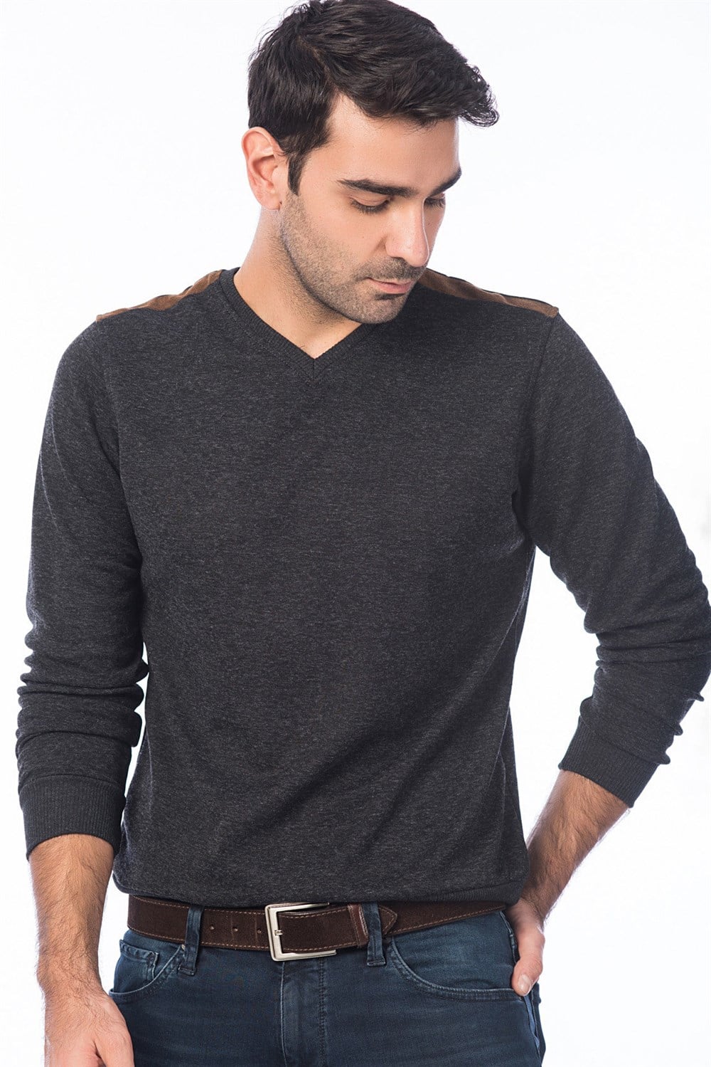 1013 DEWBERRY ERKEK SWEATSHIRT-SİYAH