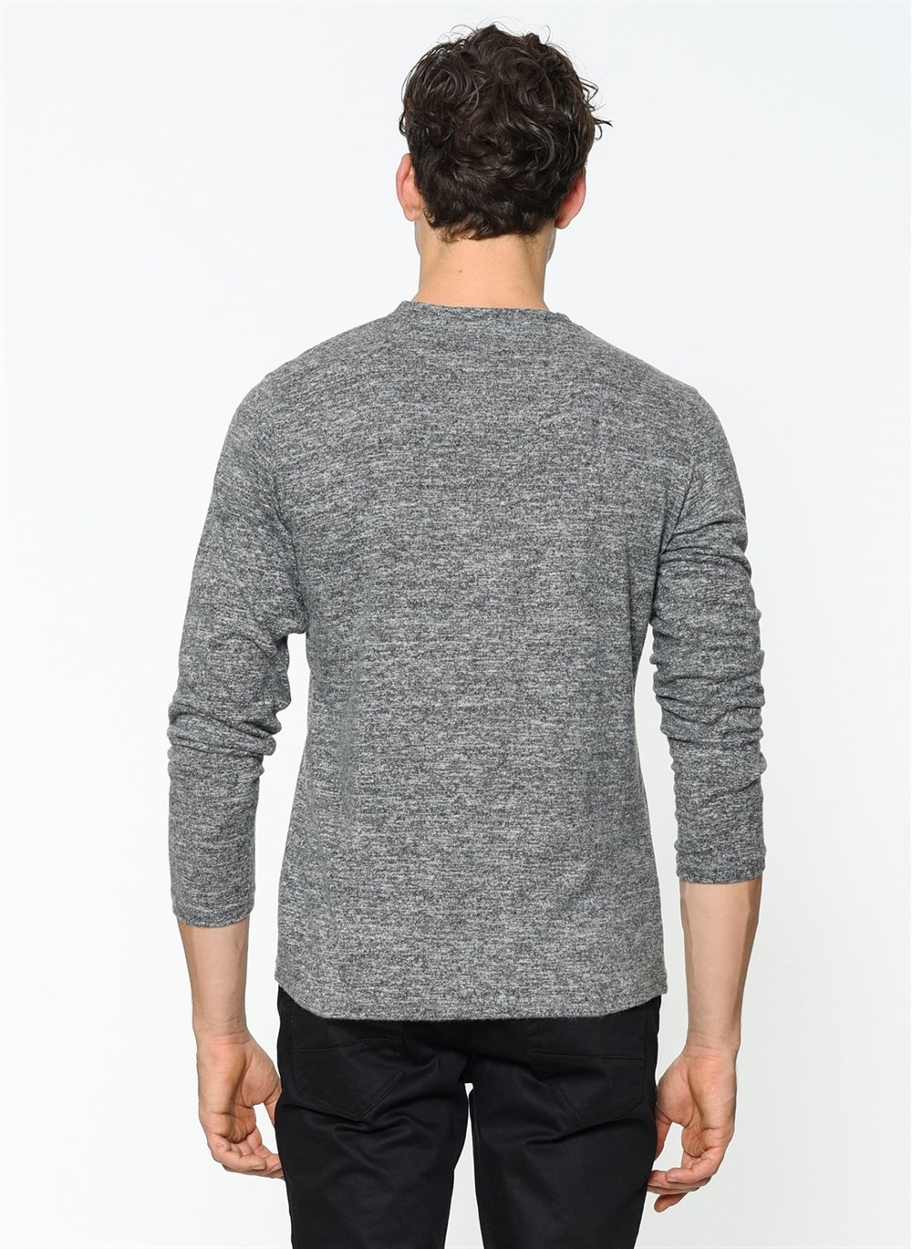 1019 DEWBERRY ERKEK SWEATSHIRT-ANTRASİT