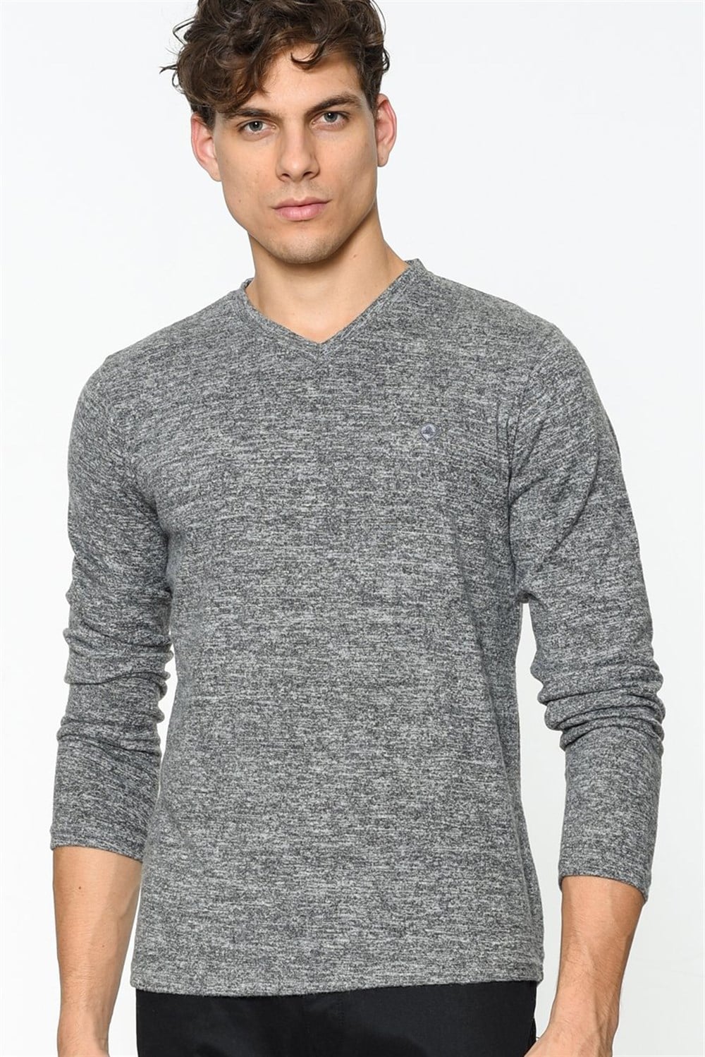 1019 DEWBERRY ERKEK SWEATSHIRT-ANTRASİT