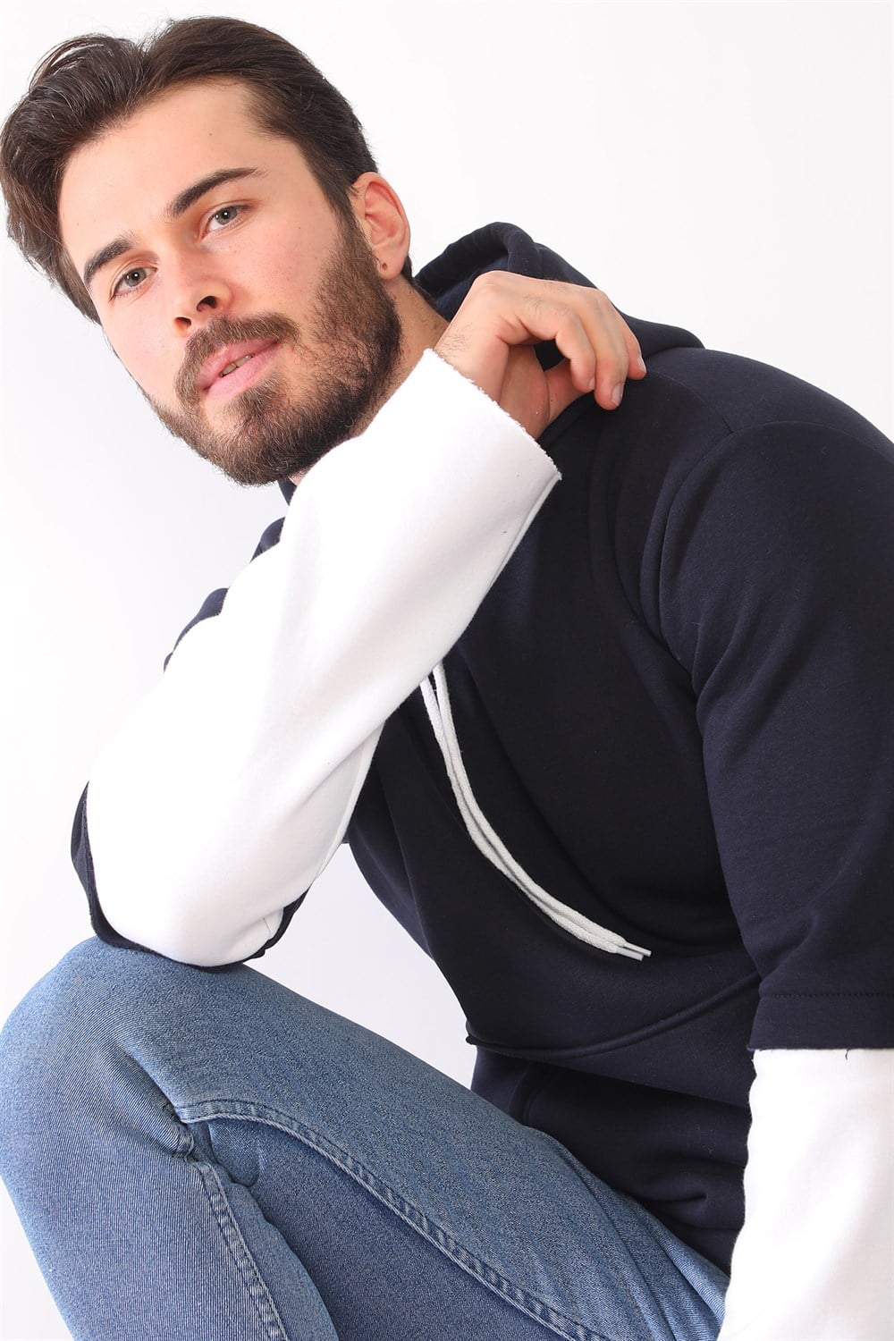 1042 DEWBERRY ERKEK SWEATSHIRT-LACİVERT