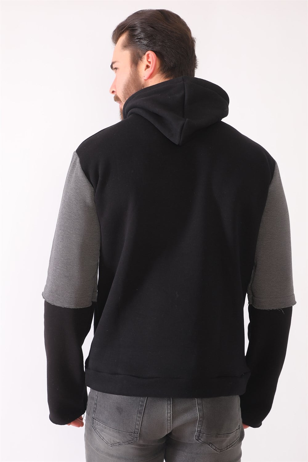 1042 DEWBERRY ERKEK SWEATSHIRT-SİYAH