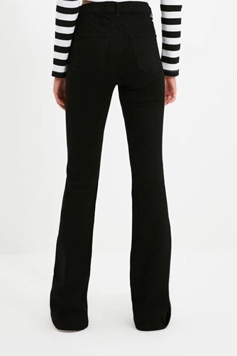 10913 Dewberry High Waist Women Jeans-SİYAH