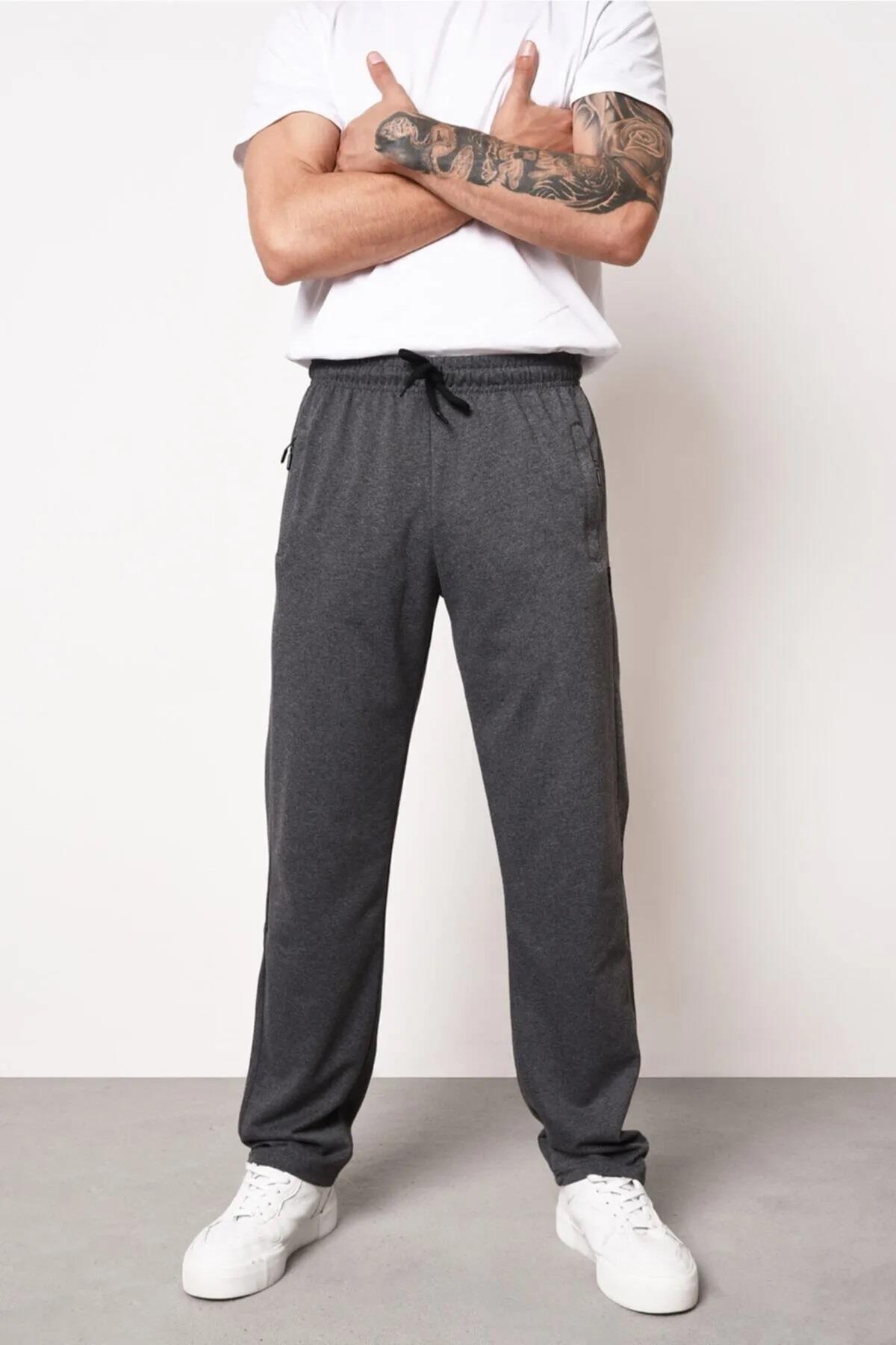 14308 Dewberry Straight Leg Pocket Zipper Detailed Sweatpant-ANTRASİT