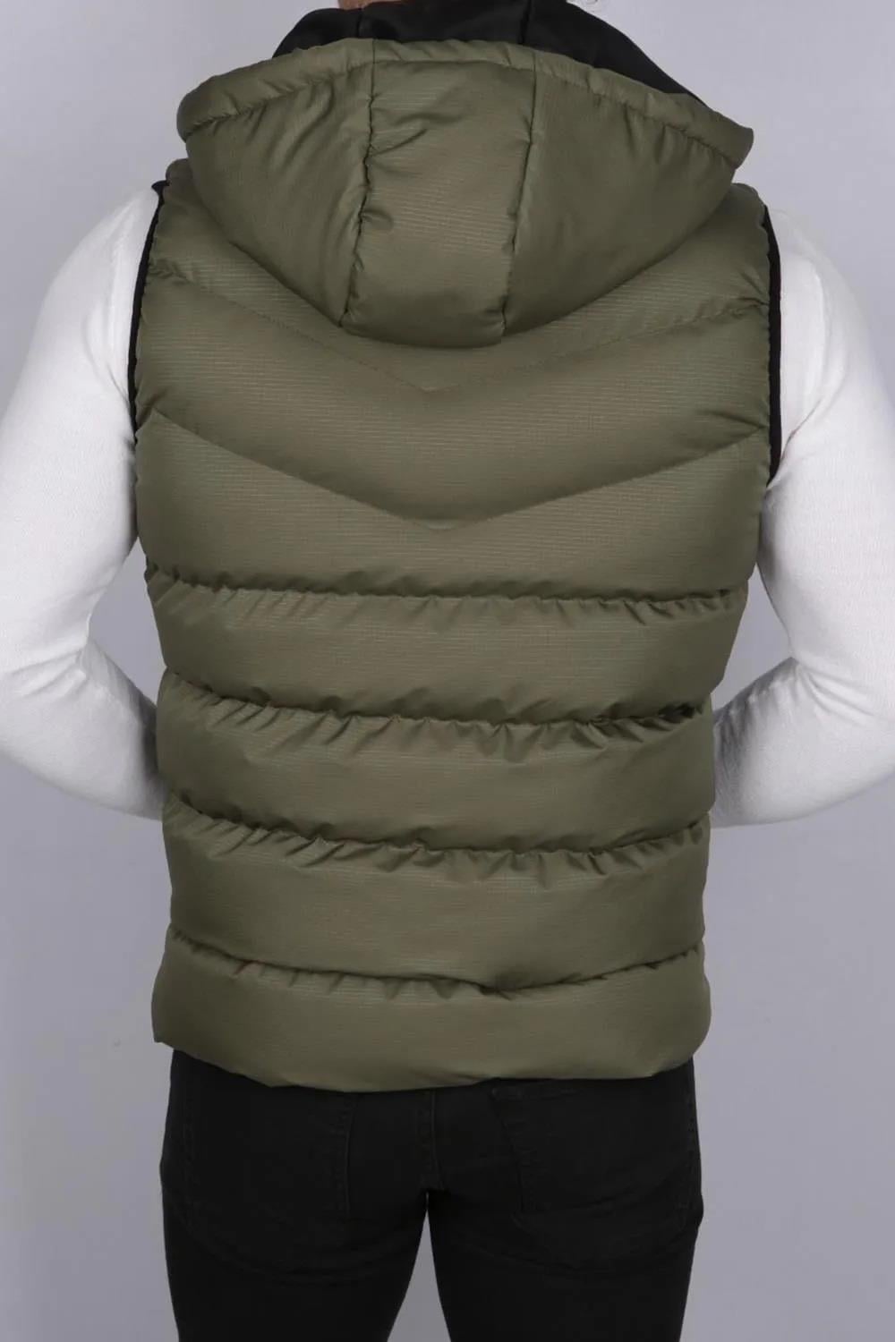 16683 Dewberry Hooded Mens Vest-HAKİ