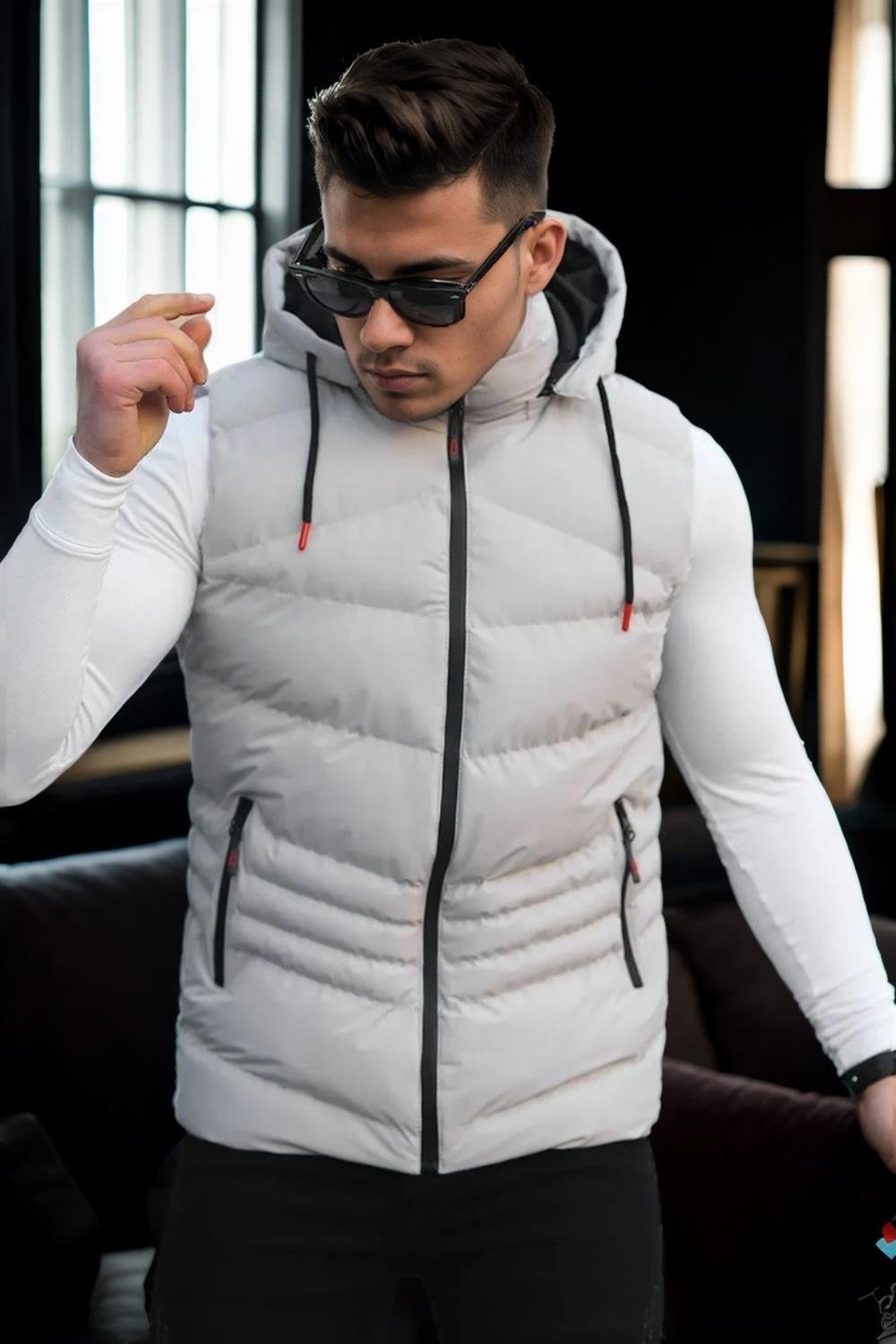 17736 Dewberry Removable Hooded Mens Vest-TAŞ
