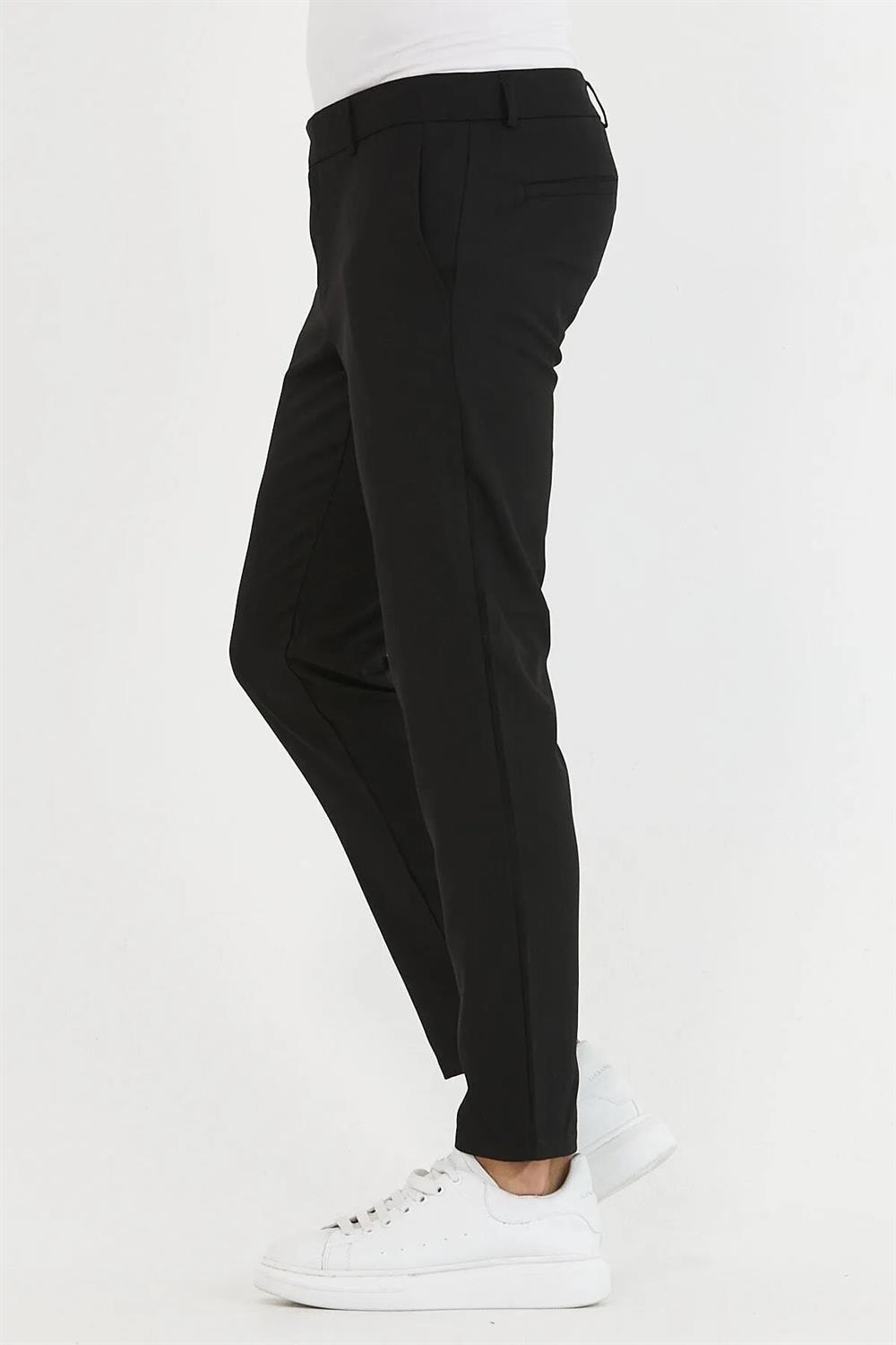 189762 Dewberry Slim Fit Mens Trousers-SİYAH