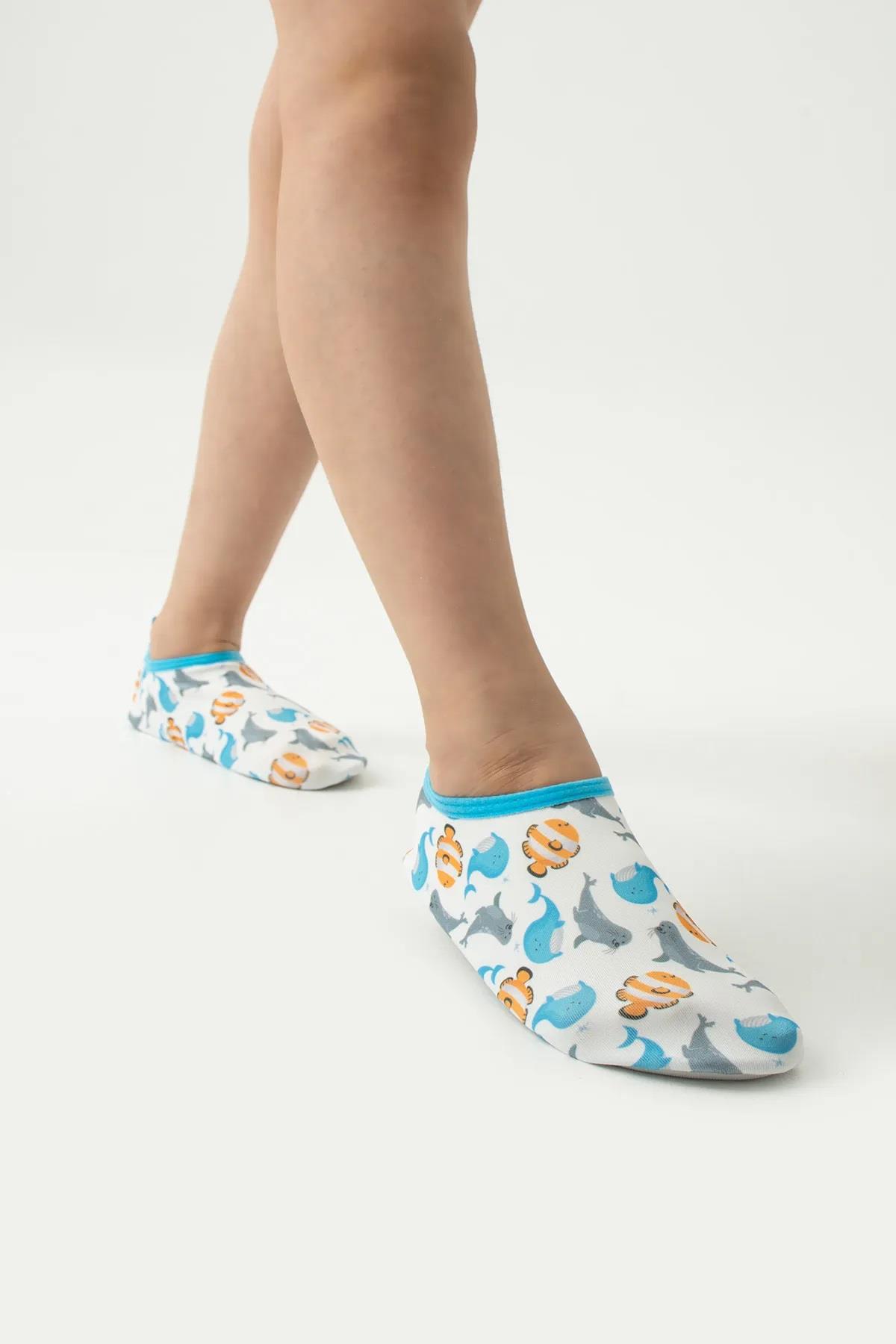 22256 Dewberry Non-Slip, Pool and Sea Shoes for Kids-MAVİ