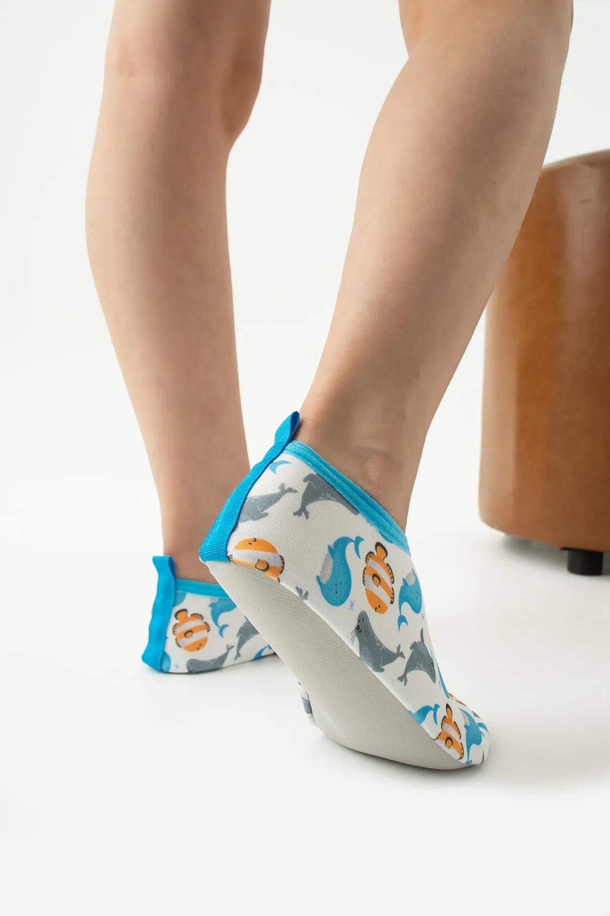 22256 Dewberry Non-Slip, Pool and Sea Shoes for Kids-MAVİ