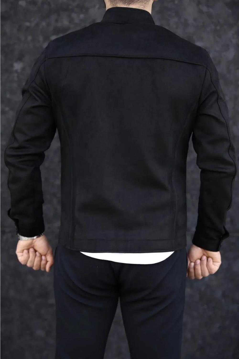 24285 Dewberry Suede Mens Jacket-SİYAH