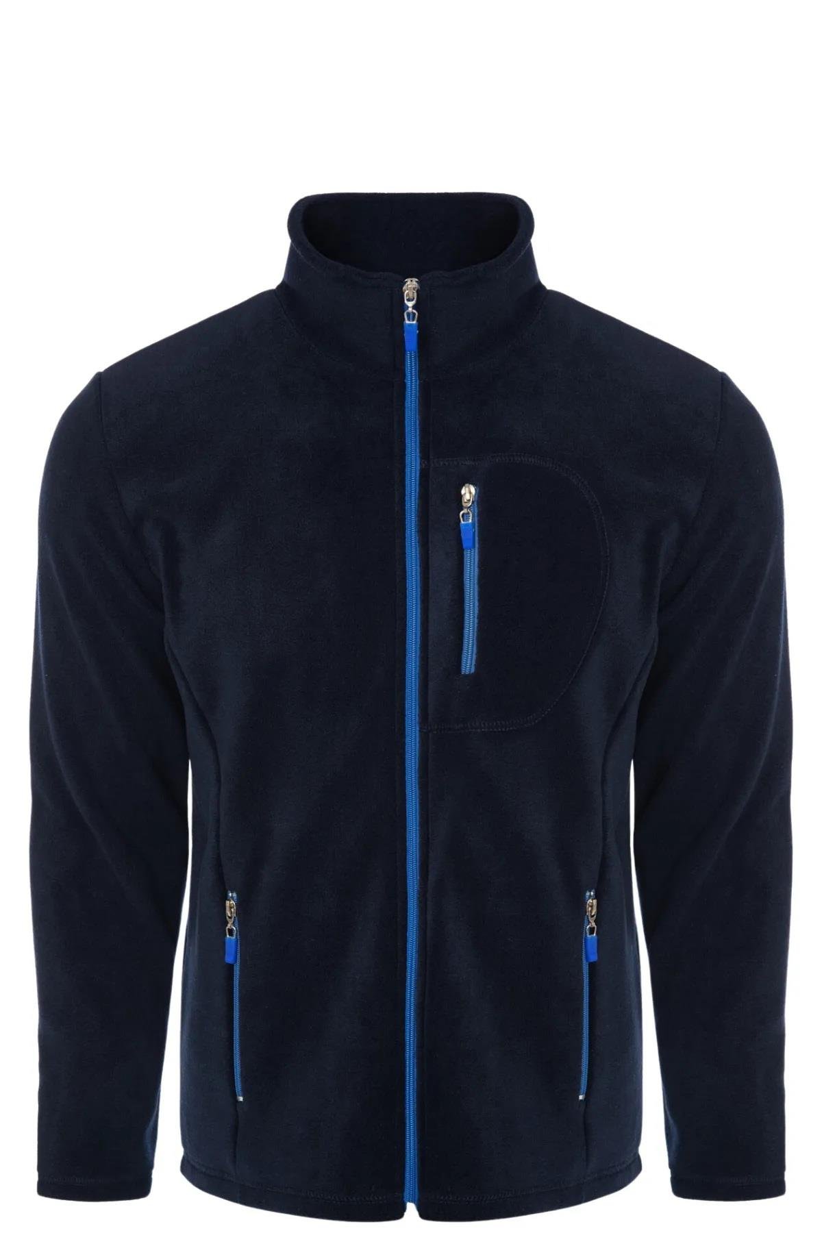 24601 Dewberry 5 Pocket Outdoor Full Zipper Fleece Jacket-LACİVERT-2