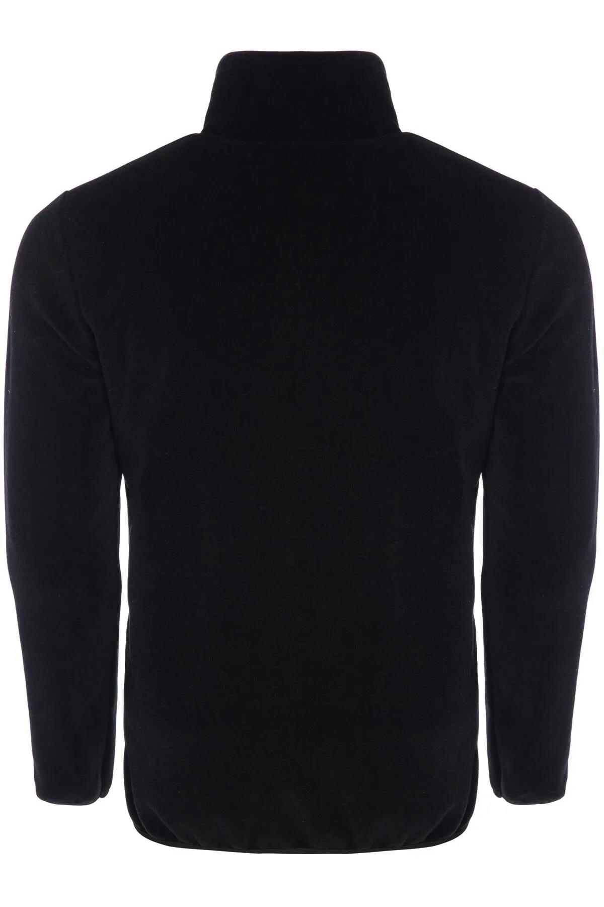 24601 Dewberry 5 Pocket Outdoor Full Zipper Fleece Jacket-SİYAH