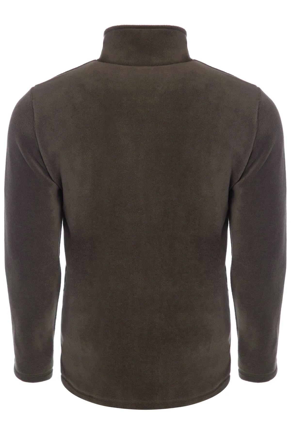 24601 Dewberry 5 Pocket Outdoor Full Zipper Fleece Jacket-KOYU HAKİ-2