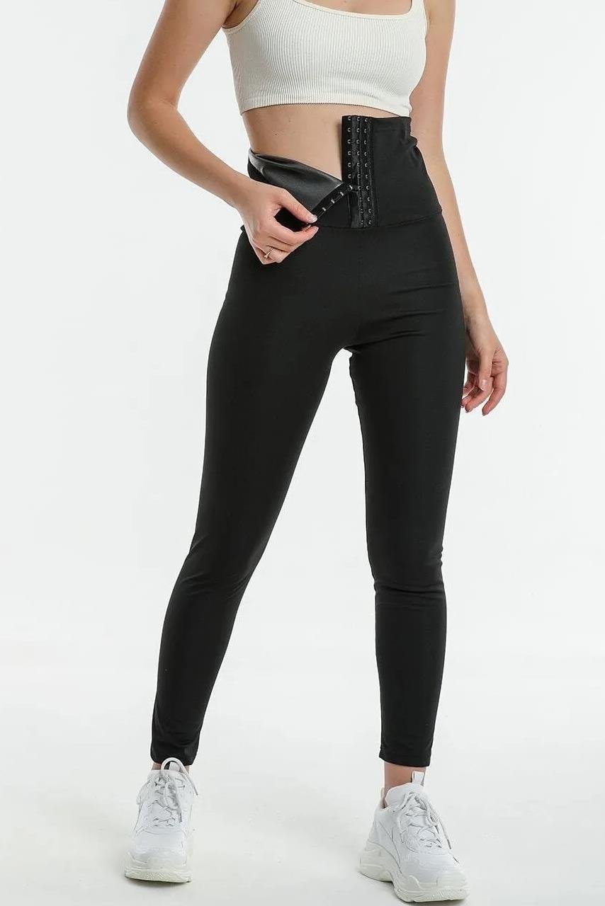 34145 Dewberry Slimming Body Shaper Corset Women Tights-SİYAH