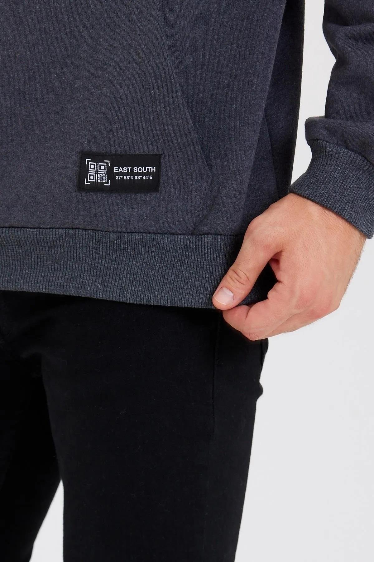 34605 Dewberry Kangaroo Pocket Hoody Mens Sweatshirt-ANTRASİT