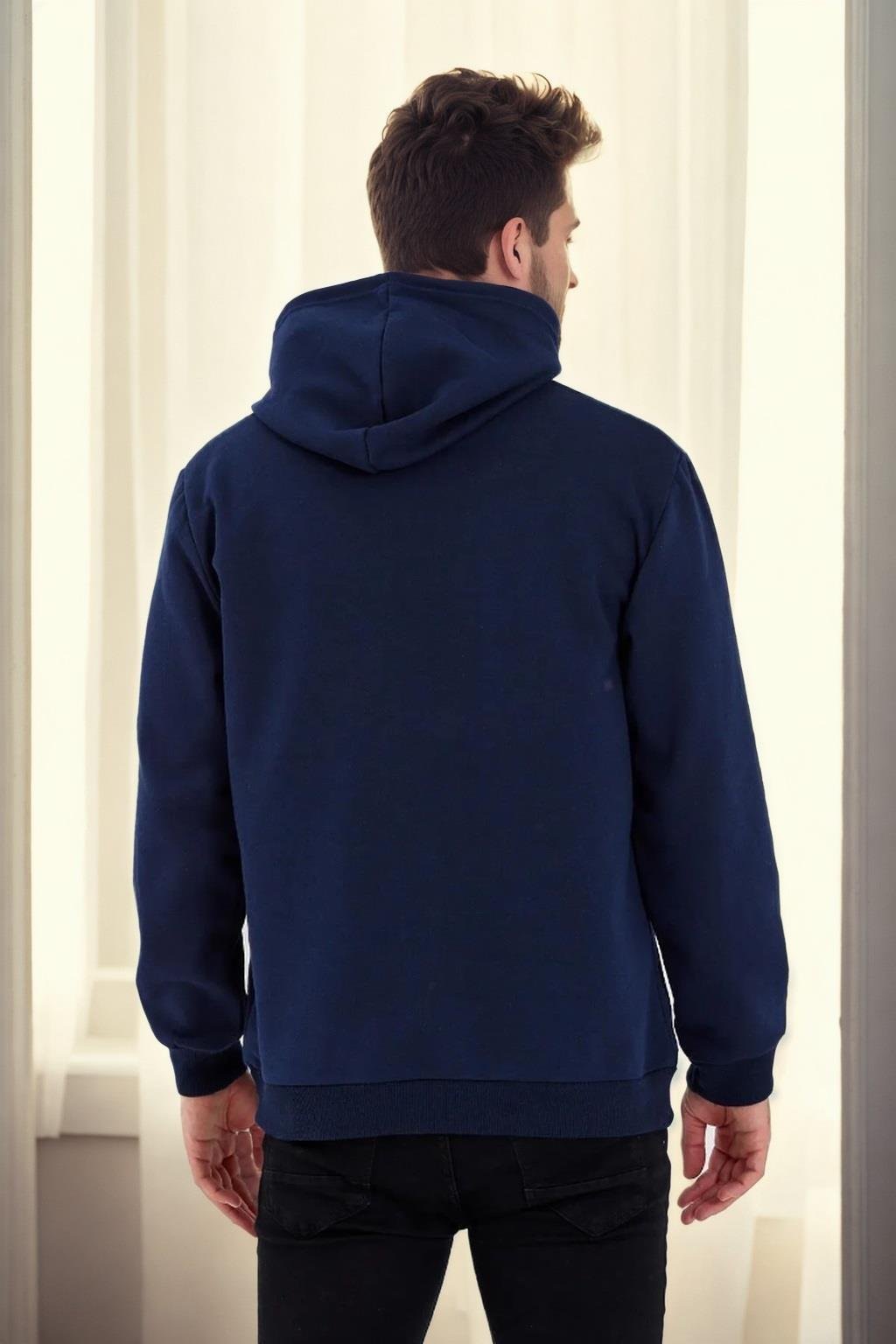 34605 Dewberry Kangaroo Pocket Hoody Mens Sweatshirt-LACİVERT