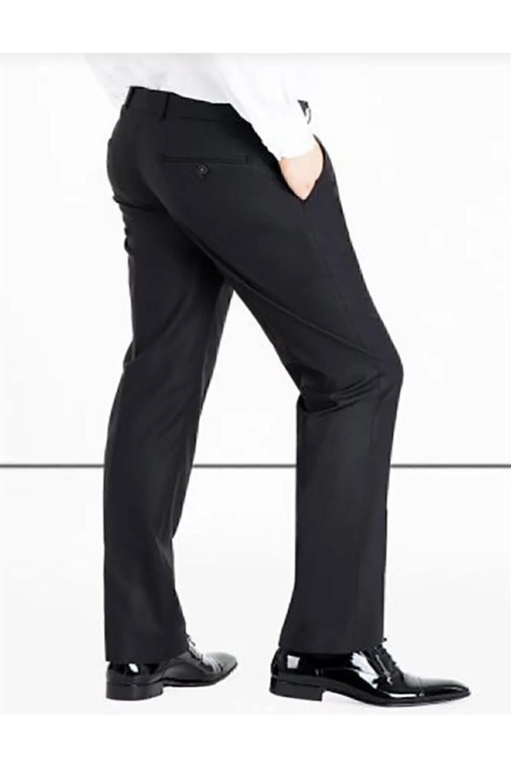 38731 Dewberry Classic Mens Trousers-SİYAH