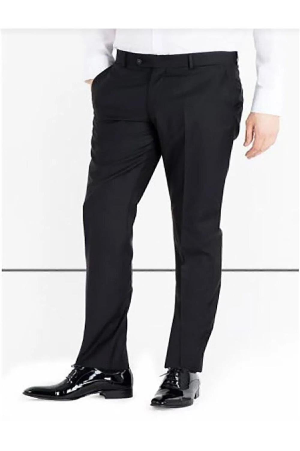 38731 Dewberry Classic Mens Trousers-SİYAH