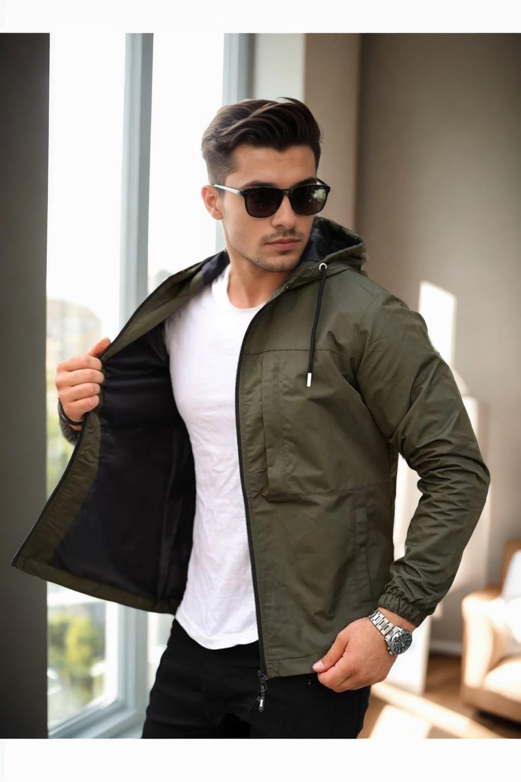 40788 Dewberry Mens Seasonal Coat-HAKİ