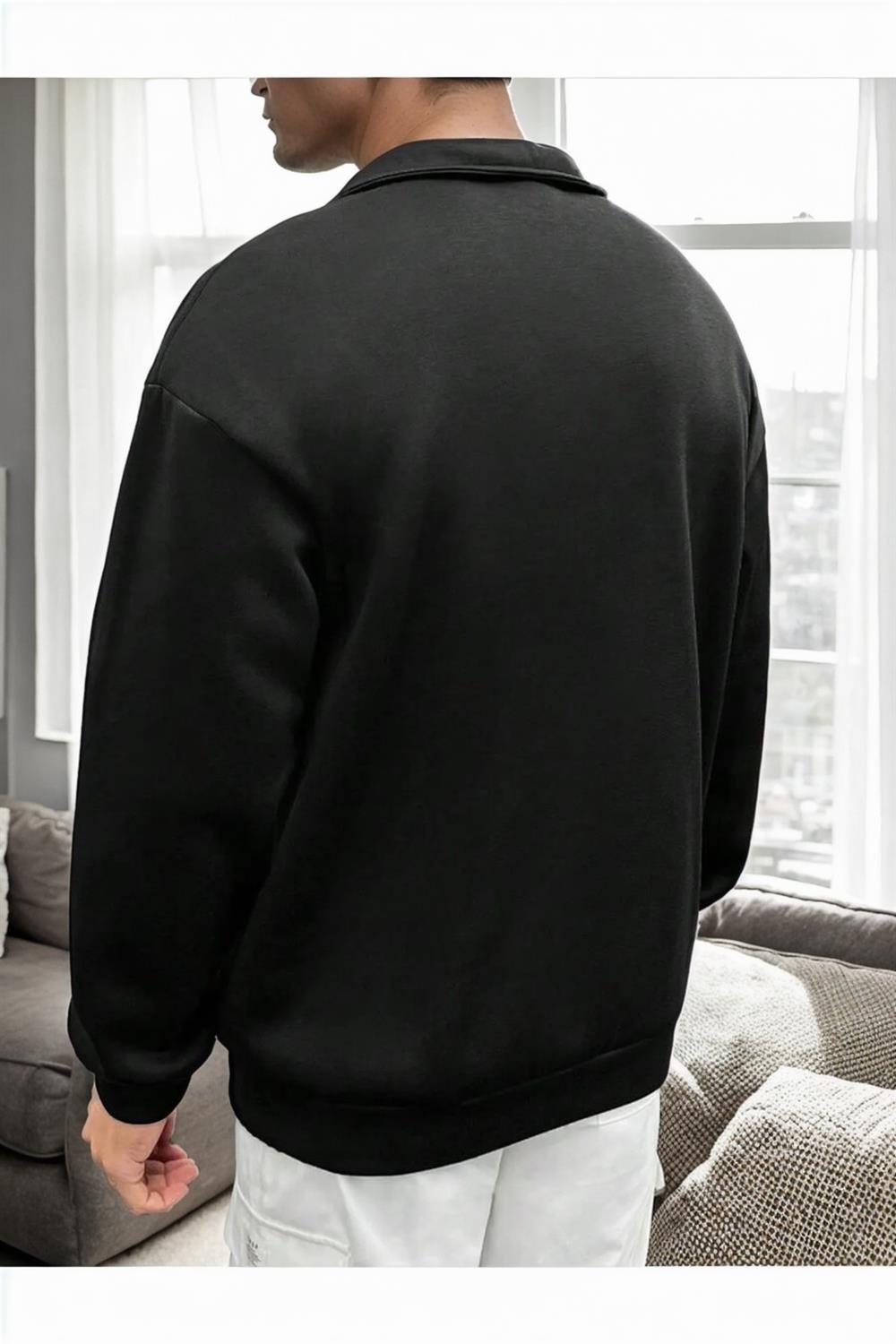 47695 Dewberry Mens Sweatshirt-SİYAH