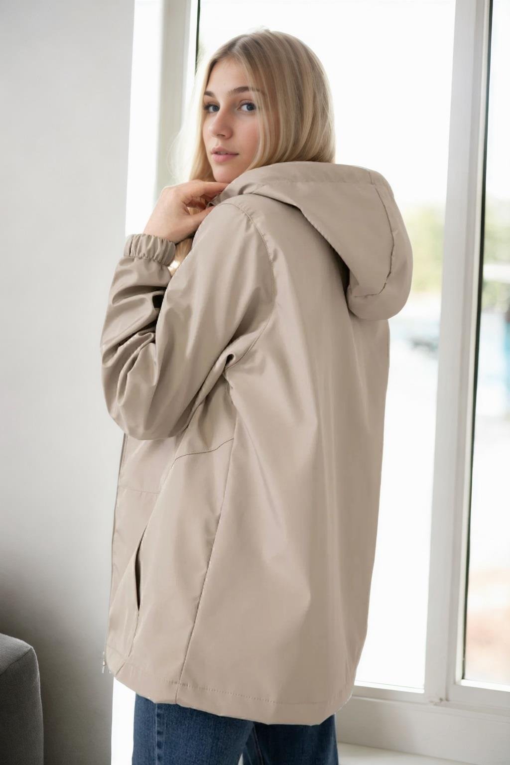 53121 Dewberry Hooded Women Raincoat-TAŞ