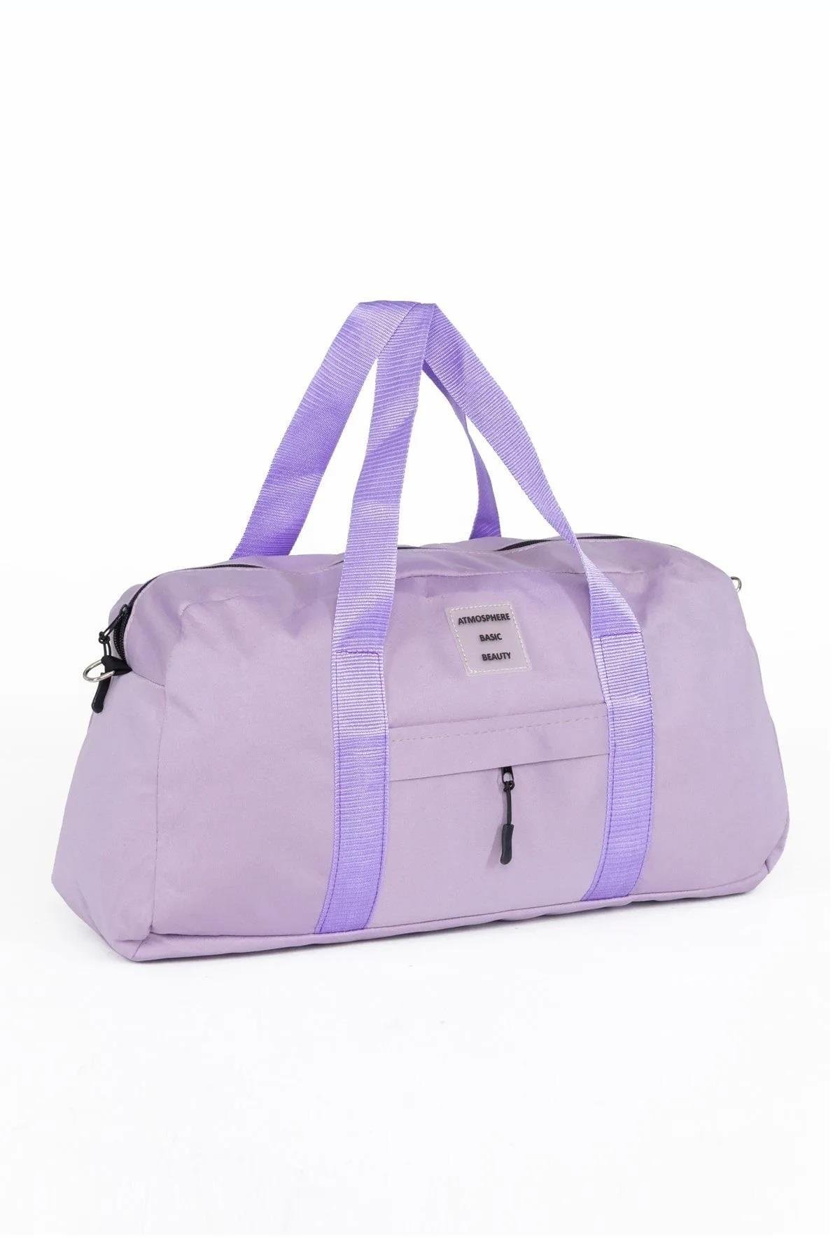 59458 Dewberry Unisex Front Pocket Long Strap Sports Bag-LİLA