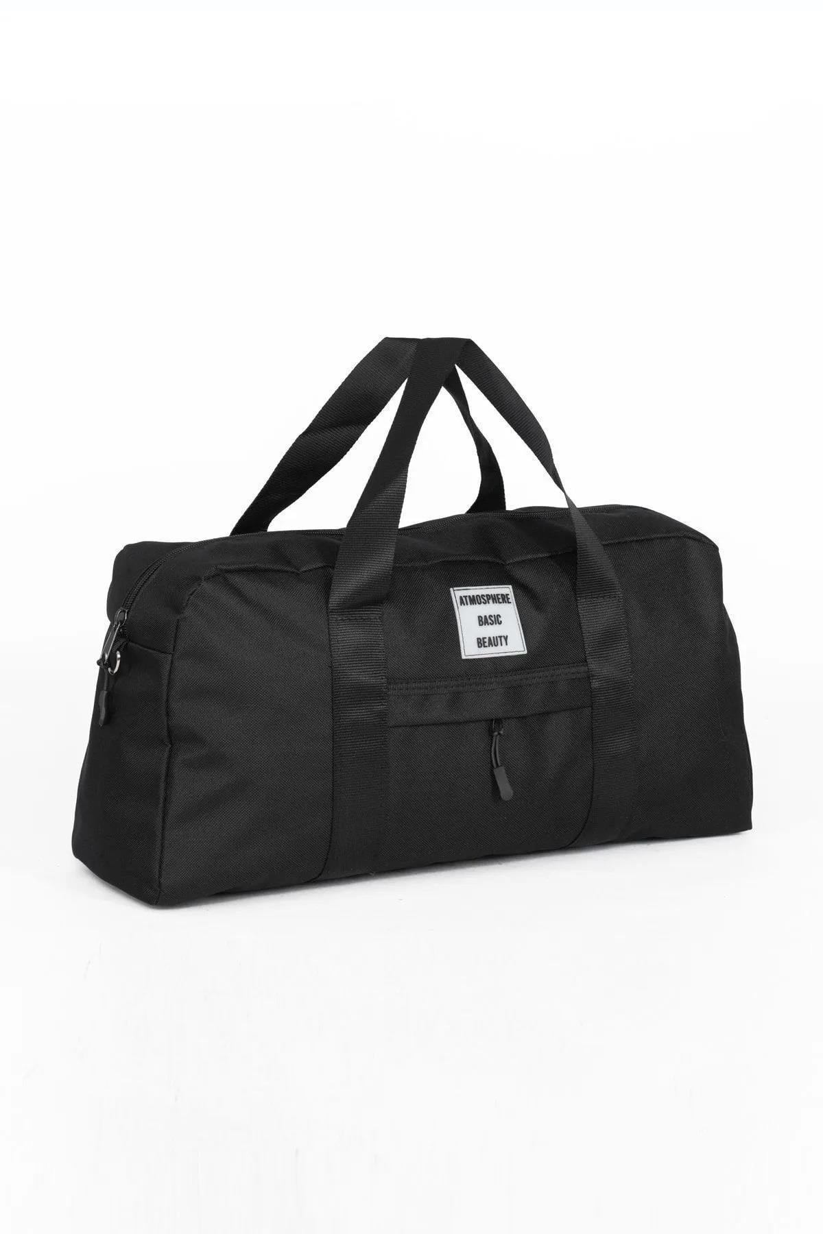 59458 Dewberry Unisex Front Pocket Long Strap Sports Bag-SİYAH