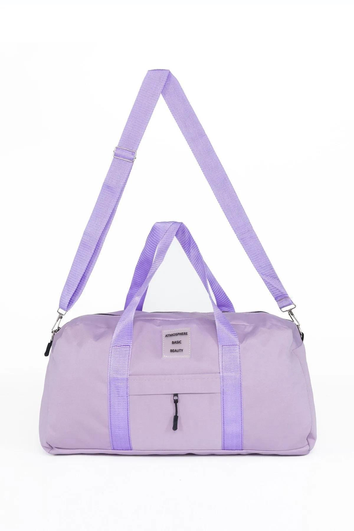59458 Dewberry Unisex Front Pocket Long Strap Sports Bag-LİLA
