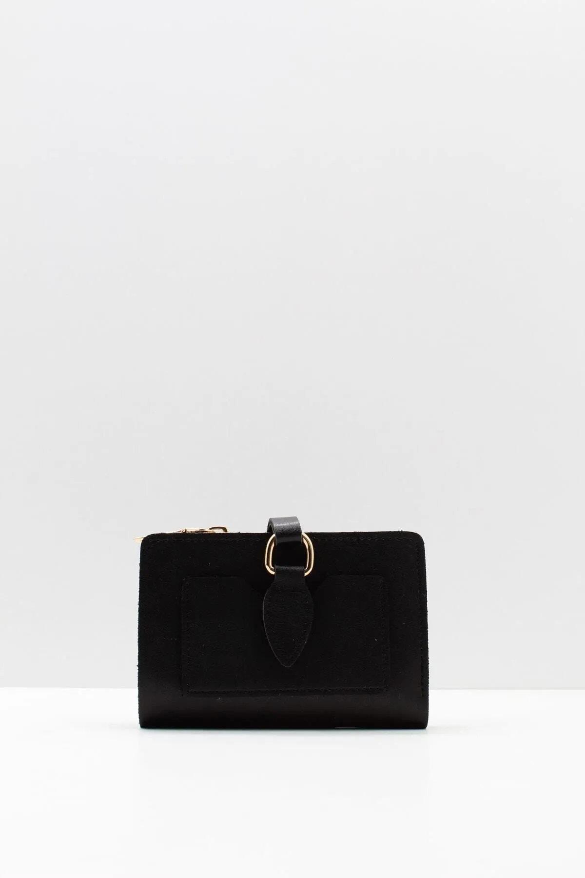 59700 Dewberry Ladies Wallet with Buckle-SİYAH