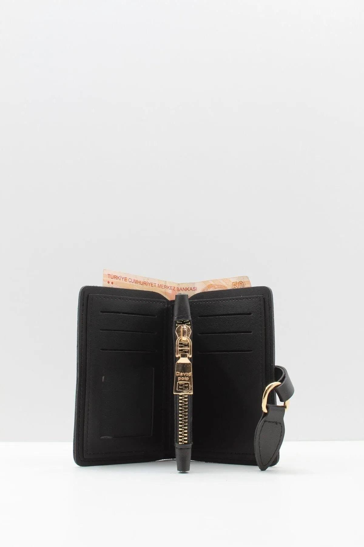 59700 Dewberry Ladies Wallet with Buckle-SİYAH