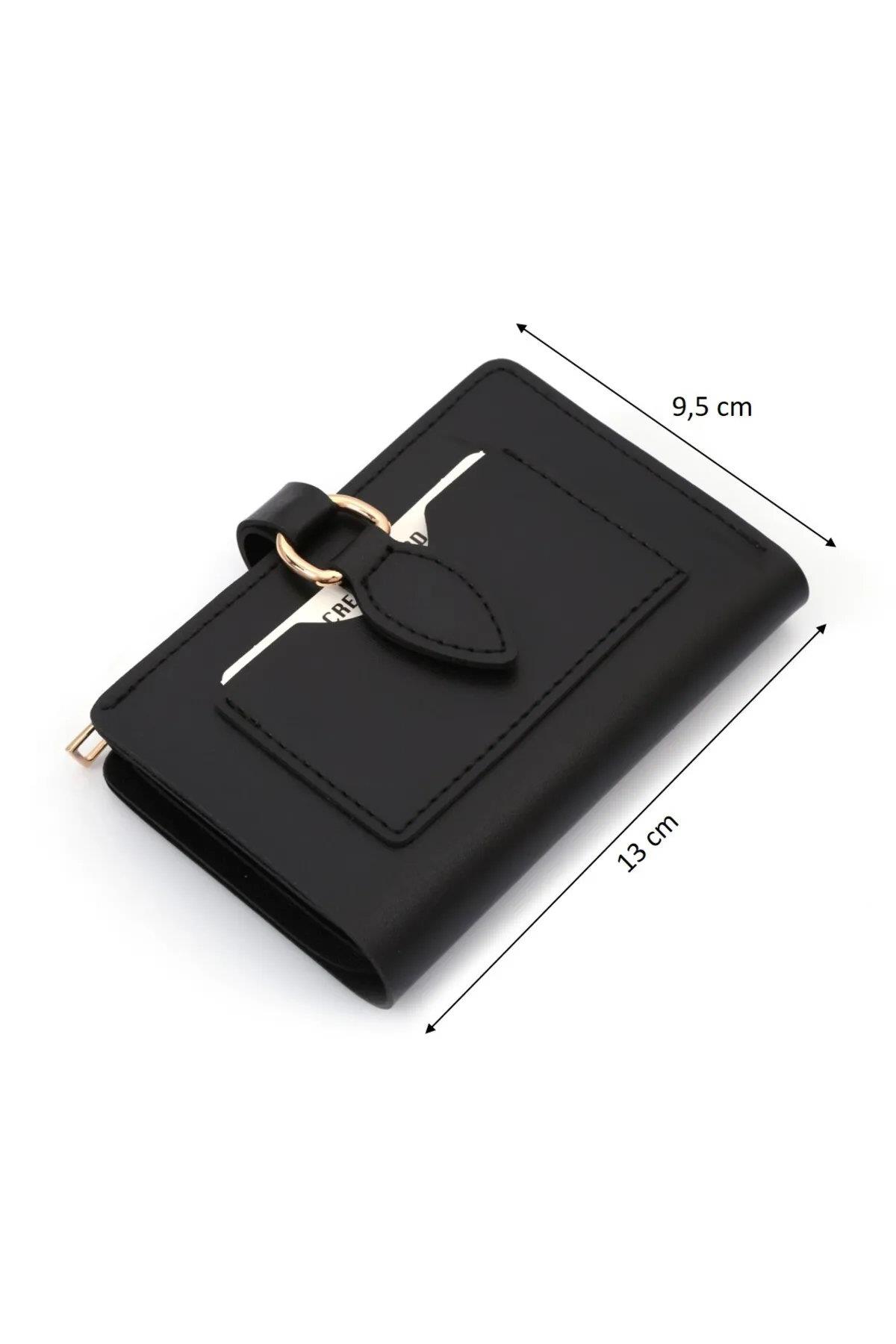 59700 Dewberry Ladies Wallet with Buckle-SİYAH