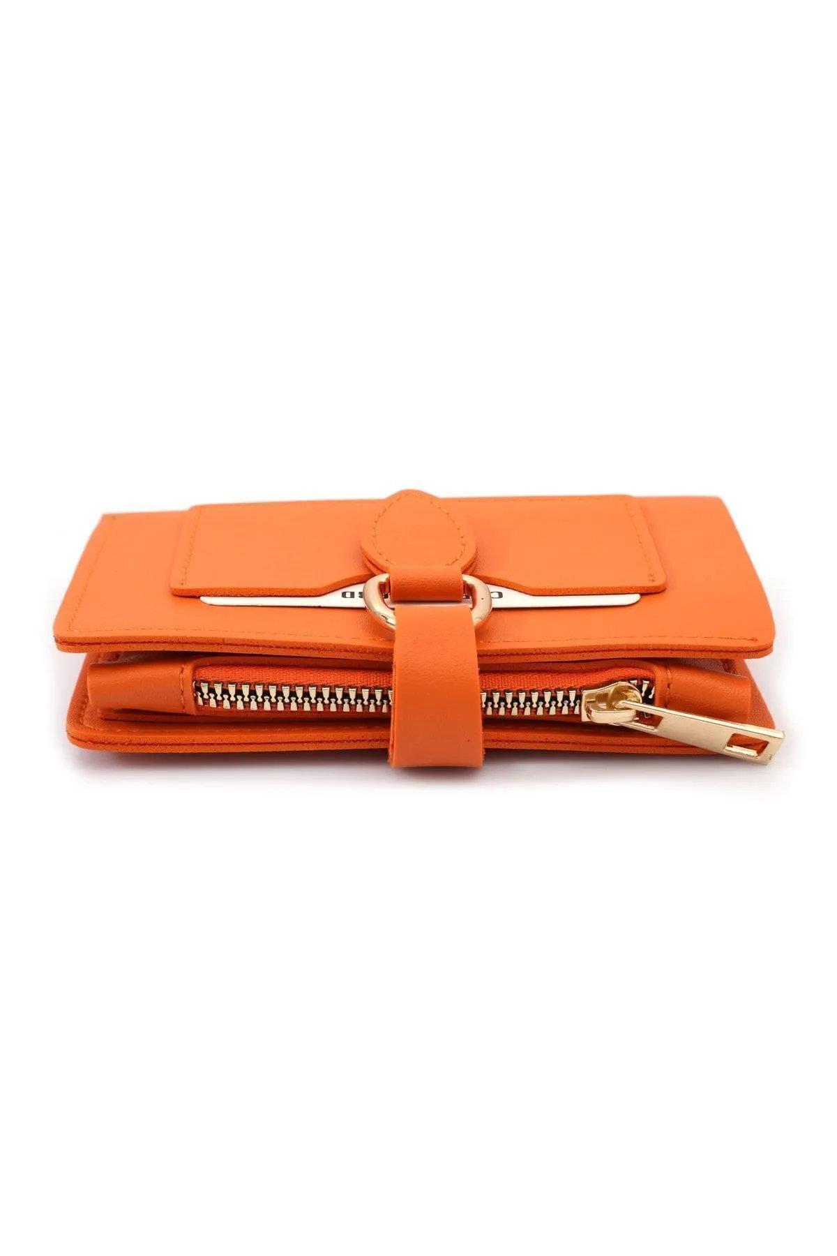 59700 Dewberry Ladies Wallet with Buckle-TURUNCU