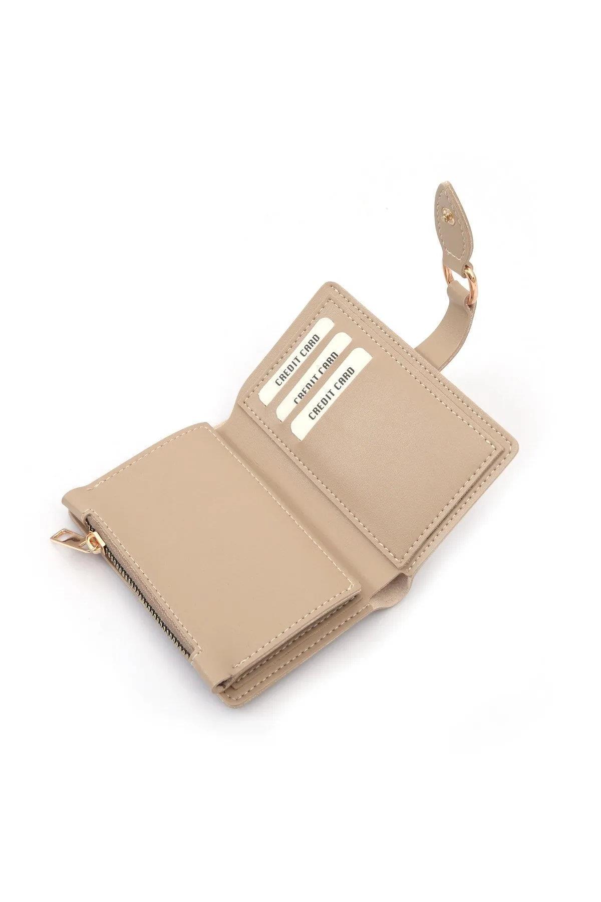 59700 Dewberry Ladies Wallet with Buckle-KREM