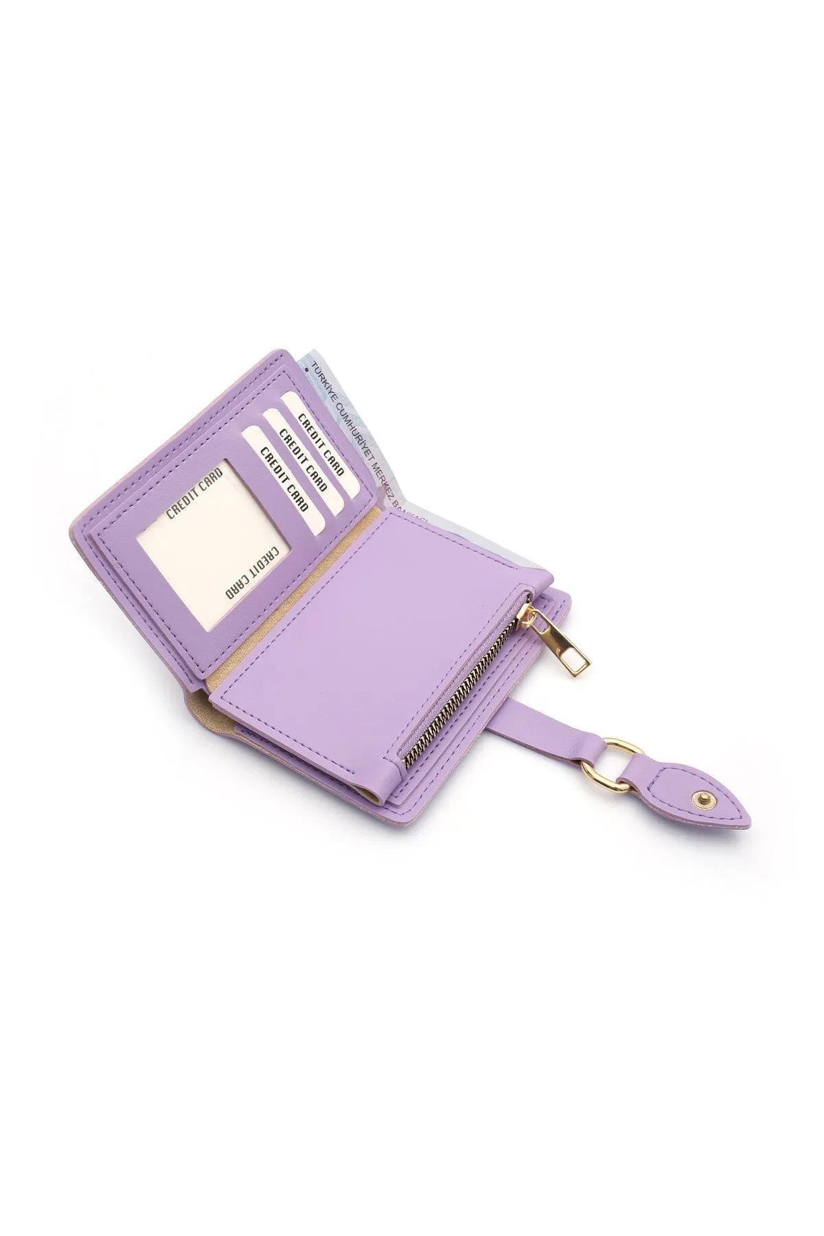 59700 Dewberry Ladies Wallet with Buckle-LİLA