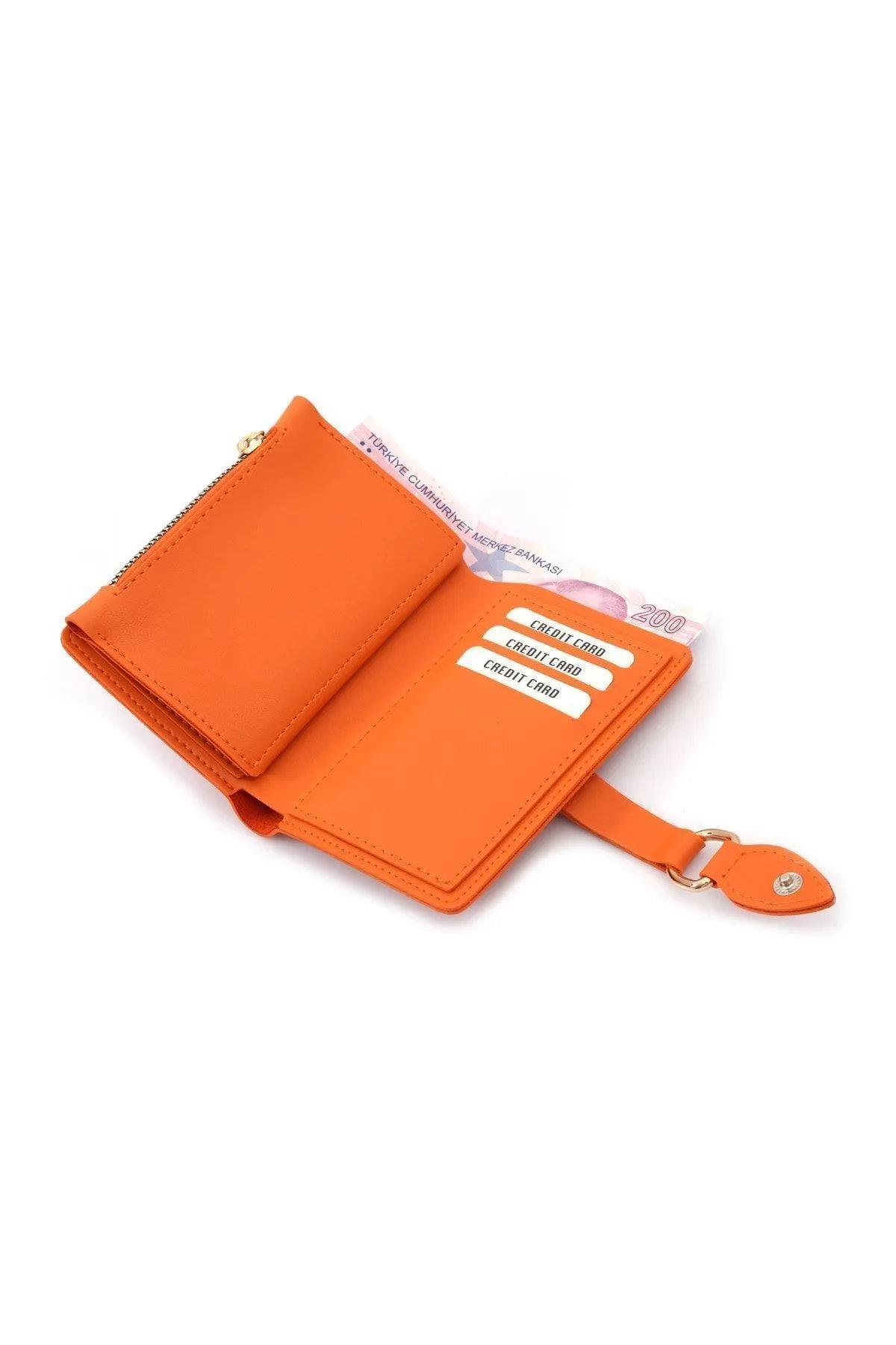 59700 Dewberry Ladies Wallet with Buckle-TURUNCU