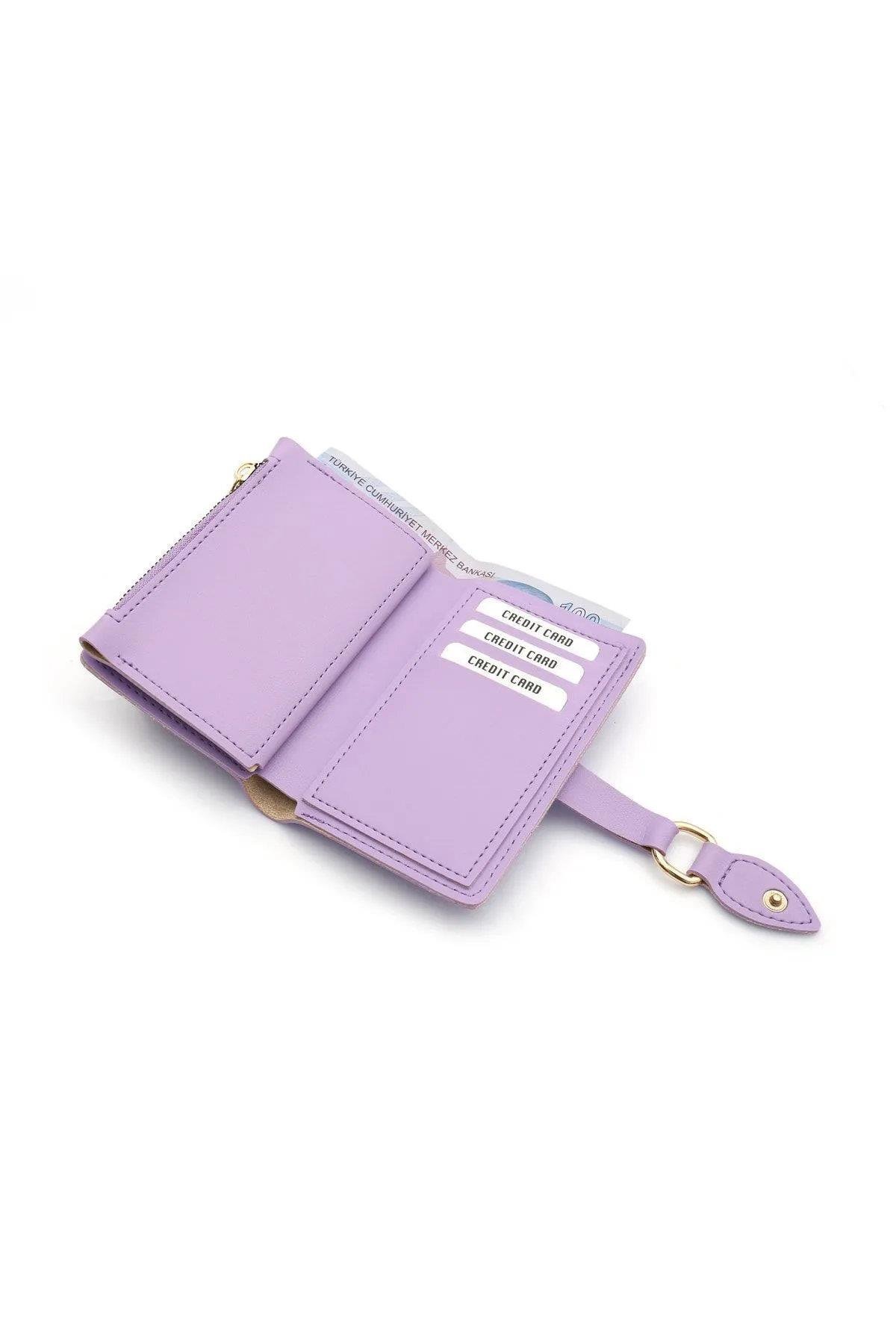 59700 Dewberry Ladies Wallet with Buckle-LİLA