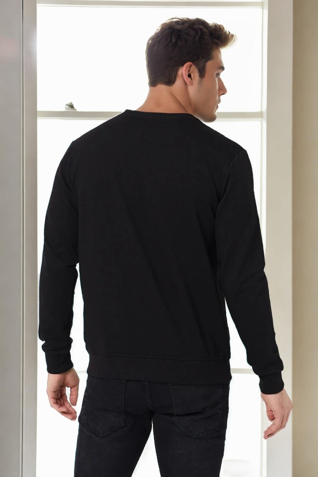 60865 Dewberry 3d Printed Mens Winter Sweatshirt-SİYAH