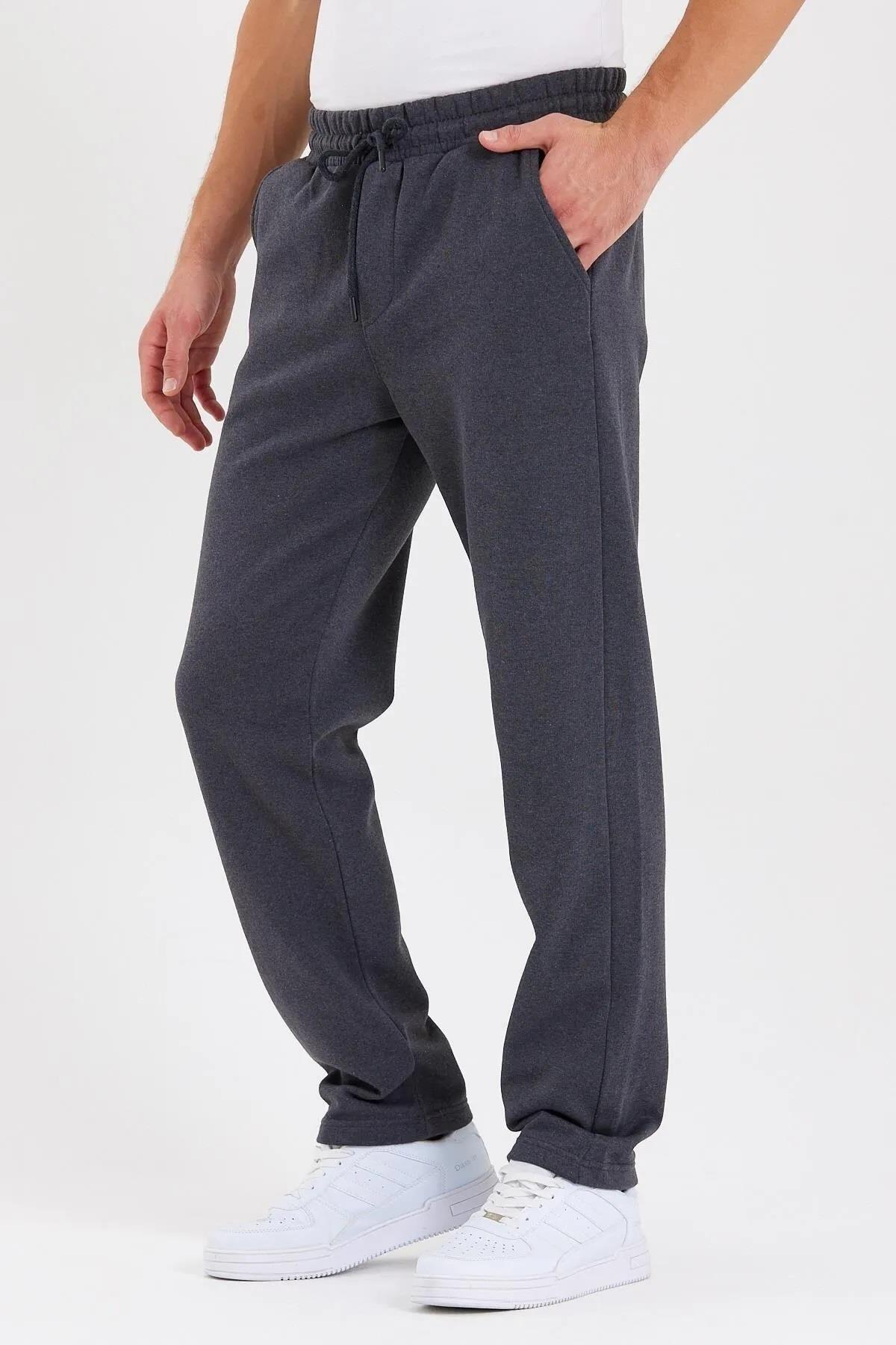 62819 Dewberry Straight Leg Back Pocket Detailed Sweatpants-ANTRASİT
